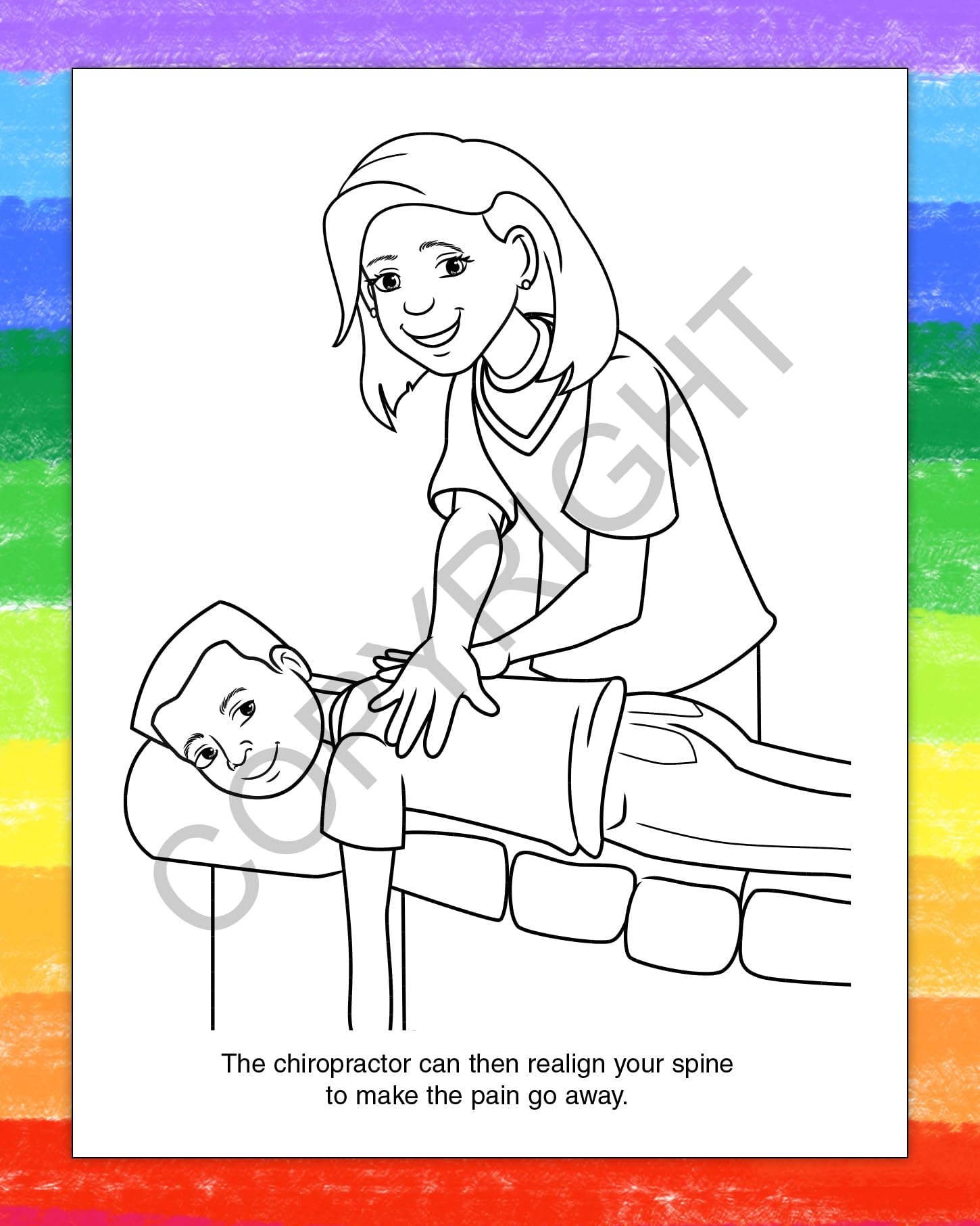ZOCO Chiropractor Educational Coloring Books - 250 Bulk Pack (No Crayons Included) - Kids Learning Activities & Chiropractic Office Supplies - Perfect for Waiting Rooms, Birthday Parties & Classroom Activities