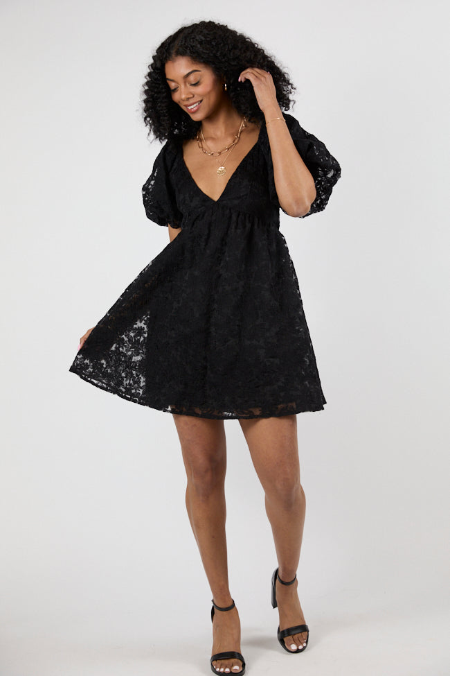 Midnight Muse Black Lace Babydoll Nightgown - Sexy Lingerie for Women, Valentine's Day Gift, Boudoir Photo Shoot, Romantic Evening Wear