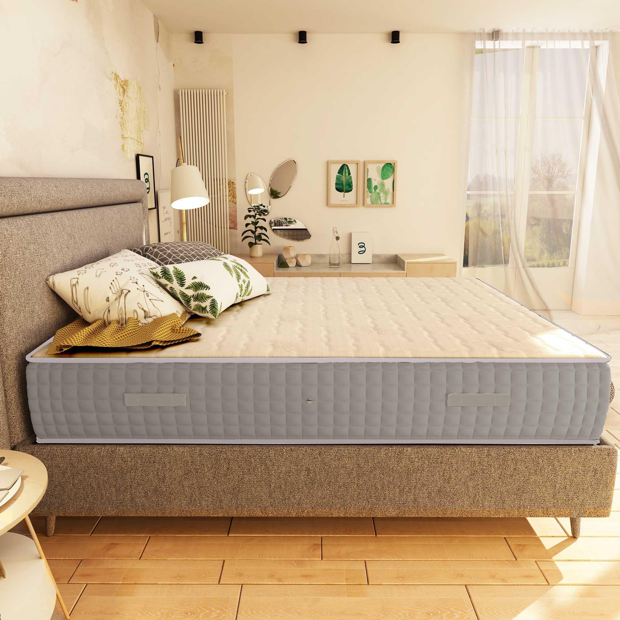 Luxury Baldiflex Emporio Spring Mattress with Memory Foam - Queen Size 140x200cm, 800 Springs & 5cm Memory Layer, 27cm Height - Perfect for Master Bedrooms & Guest Rooms