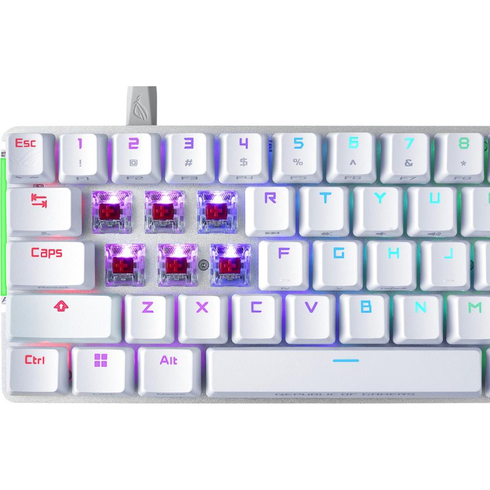 ASUS ROG Falchion Ace NX 60% Wireless Mechanical Gaming Keyboard - White | Compact RGB Backlit, Low-Profile Switches | Perfect for Esports, FPS & MOBA Gaming