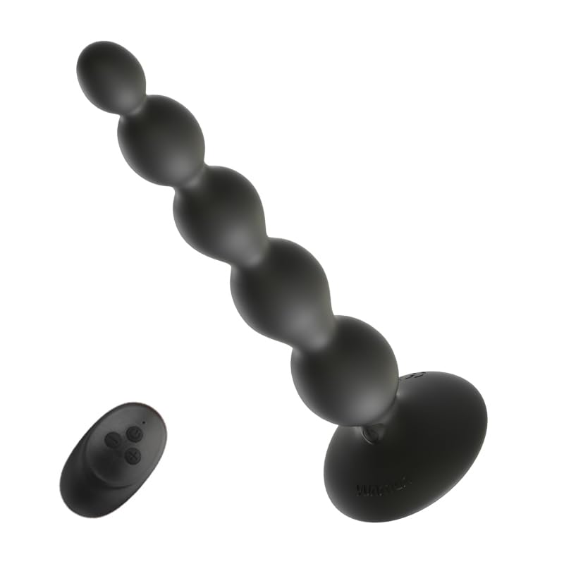 5 Beads Remote Control Butt Plug - Rechargeable Prostate Massager with 10 Vibration Modes for Men & Women - Perfect for Couples Play & Solo Pleasure