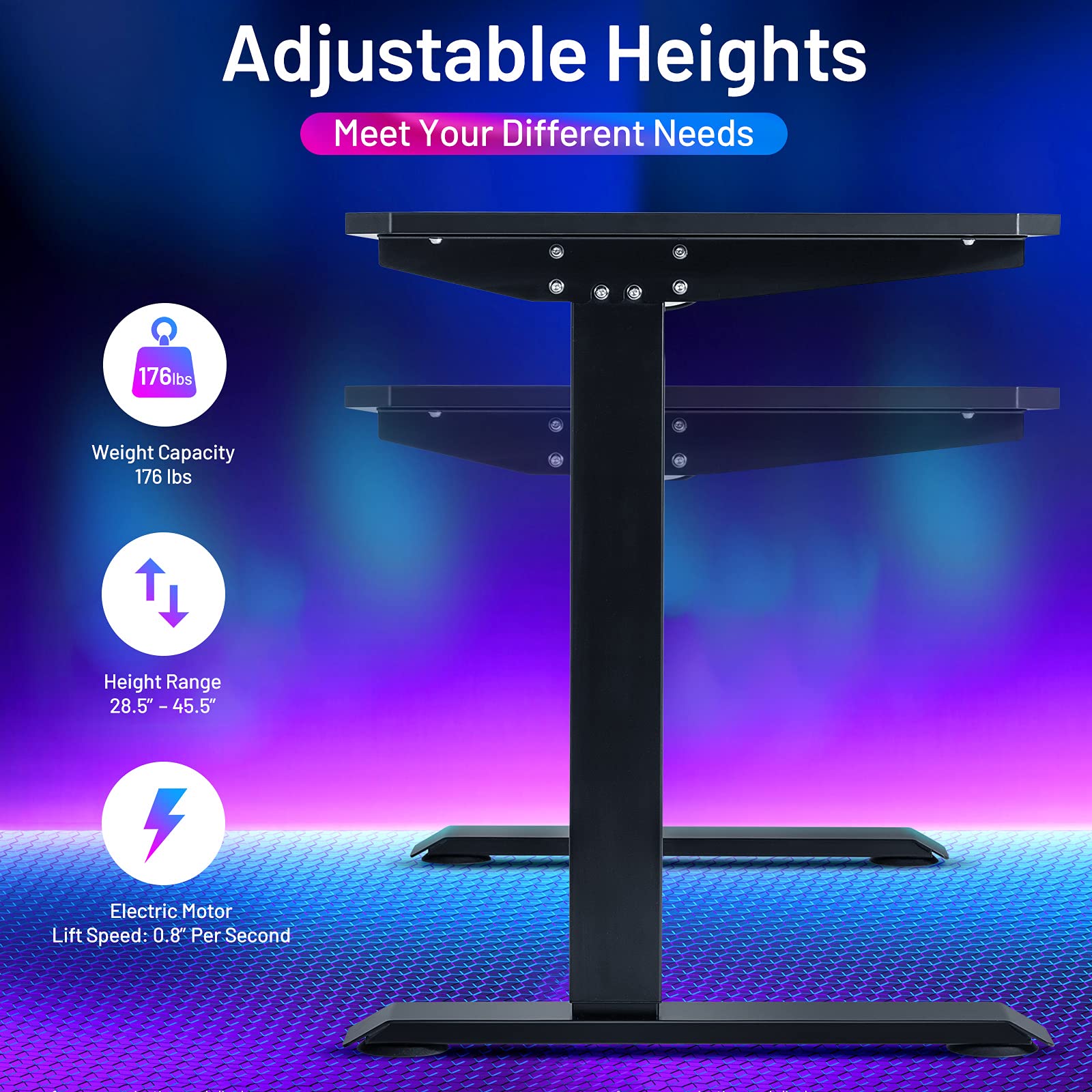 GYMAX 48 x 24 Inch Electric Standing Desk with Memory Controller - Adjustable Height Computer Workstation, Fully Covered Mouse Pad - Ergonomic Sit Stand Desk for Home Office, Gaming & Remote Work Setup