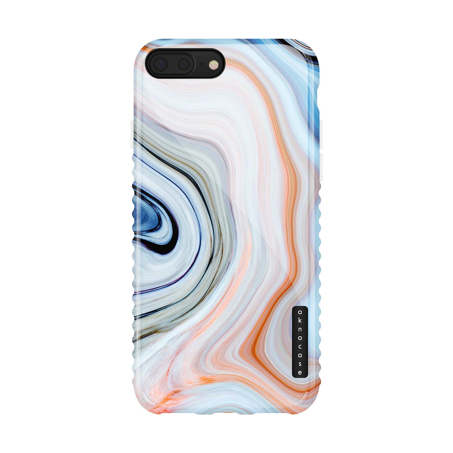 Premium Marble Design iPhone 8 Plus & iPhone 7 Plus Case - Akna GripTight Series Shockproof Silicone Cover with HD Printing | Perfect for Work, Travel & Everyday Protection (Graphic 101985)