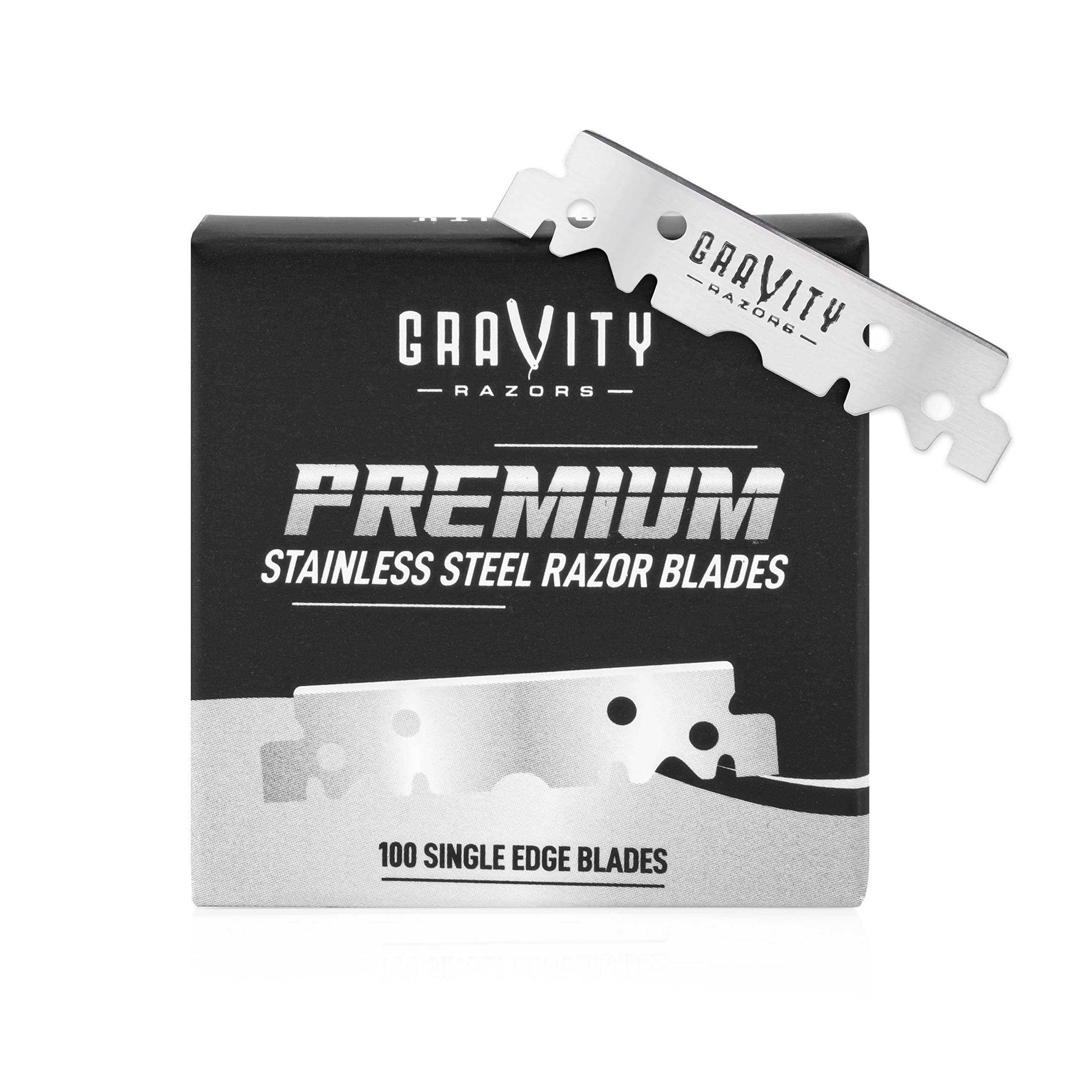 Premium Stainless Steel Single Edge Razor Blades - 100 Pack Swedish Steel Blades for Safety Razors & Straight Edge Shaving - Smooth Shave for Men & Women - Ideal for Home, Travel & Barber Shop Use