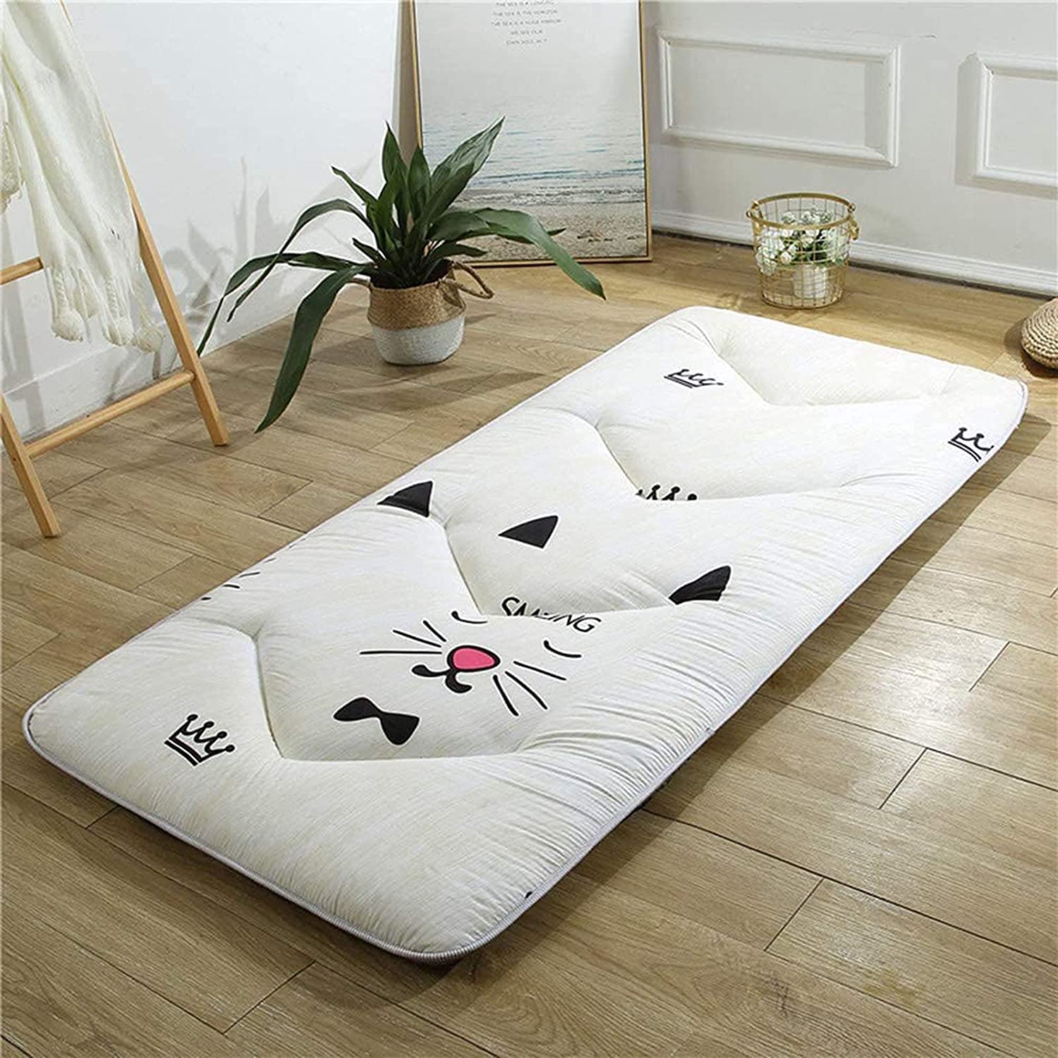 Japanese Tatami Floor Mat - Foldable Futon Mattress for Single Bed, Student Dormitory, Massage & Rolling Bed | Portable Floor Sleeping Pad for Small Spaces, Yoga & Meditation