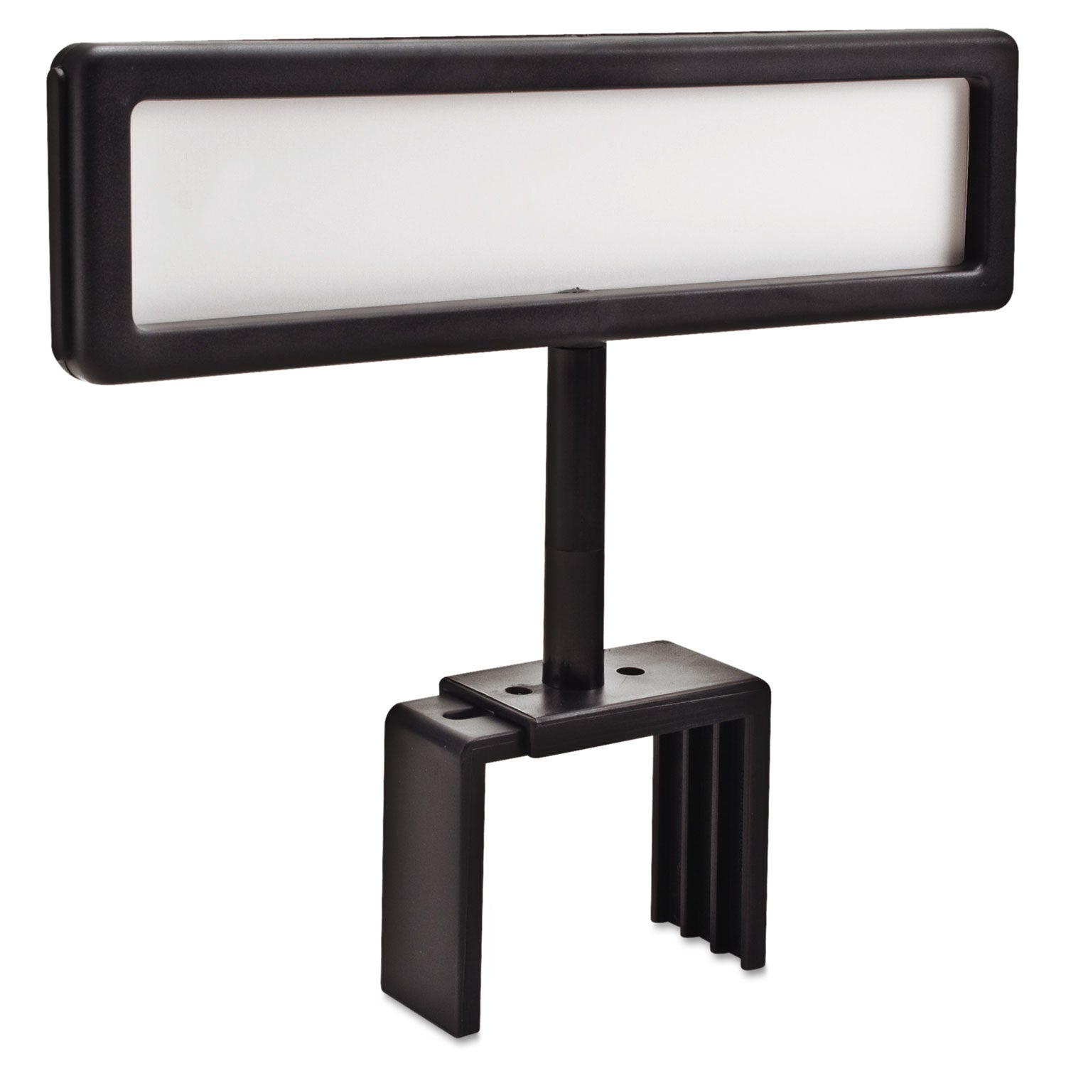 Advantus Black Plastic People Pointer Cubicle Sign - 8.5 x 2 Inches - Office Desk Organizer for Meetings & Workspace Visibility