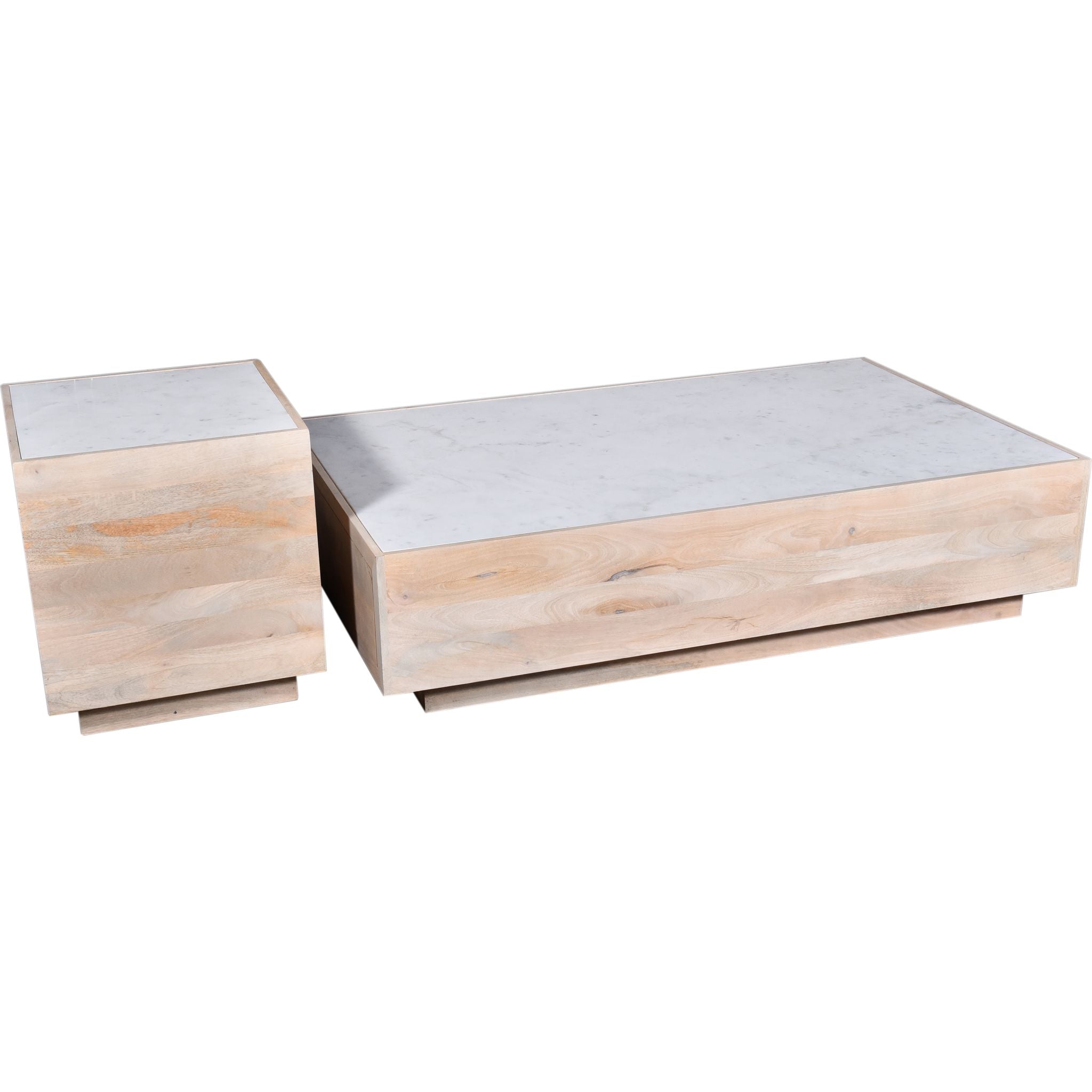 Avani White Marble Coffee Table - Modern Living Room Centerpiece for Home Decor & Entertaining