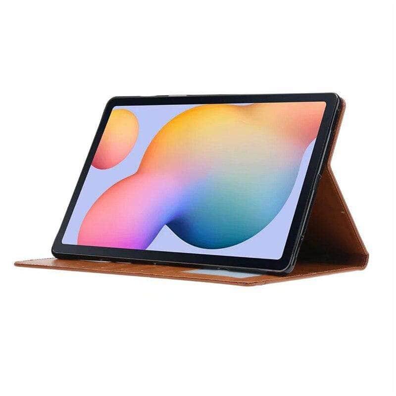 Samsung Galaxy Tab S6 Lite 10.4 Inch Case (P610/P615) - Premium PU Leather Stand Cover with Card Slots & Kickstand - Perfect for Work, Travel, and Home Use