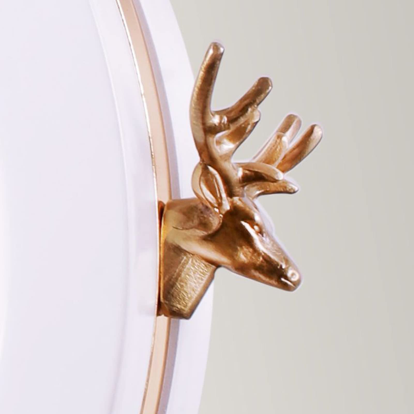 Modern Double Sided Wooden Deer Head Wall Clock - Battery Operated Silent Clock for Living Room, Kitchen, Bedroom & Outdoor Decor - Perfect for Home, Office and Cabin Wall Decoration