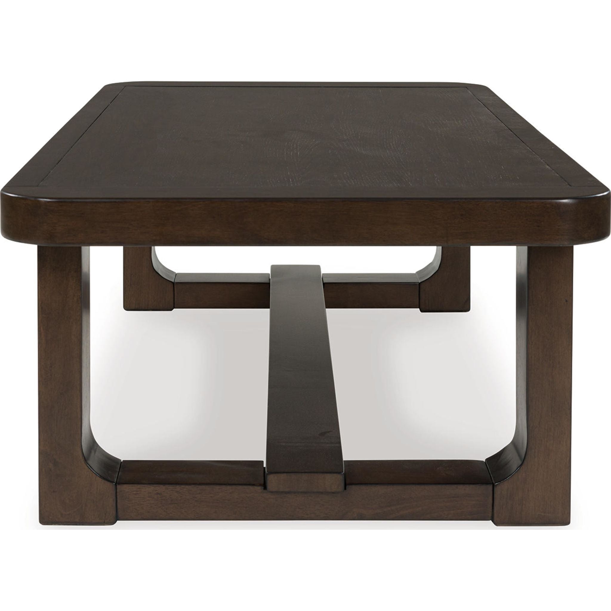 Breckington Dark Brown Coffee Table - Modern Living Room Furniture for Home Decor & Small Space
