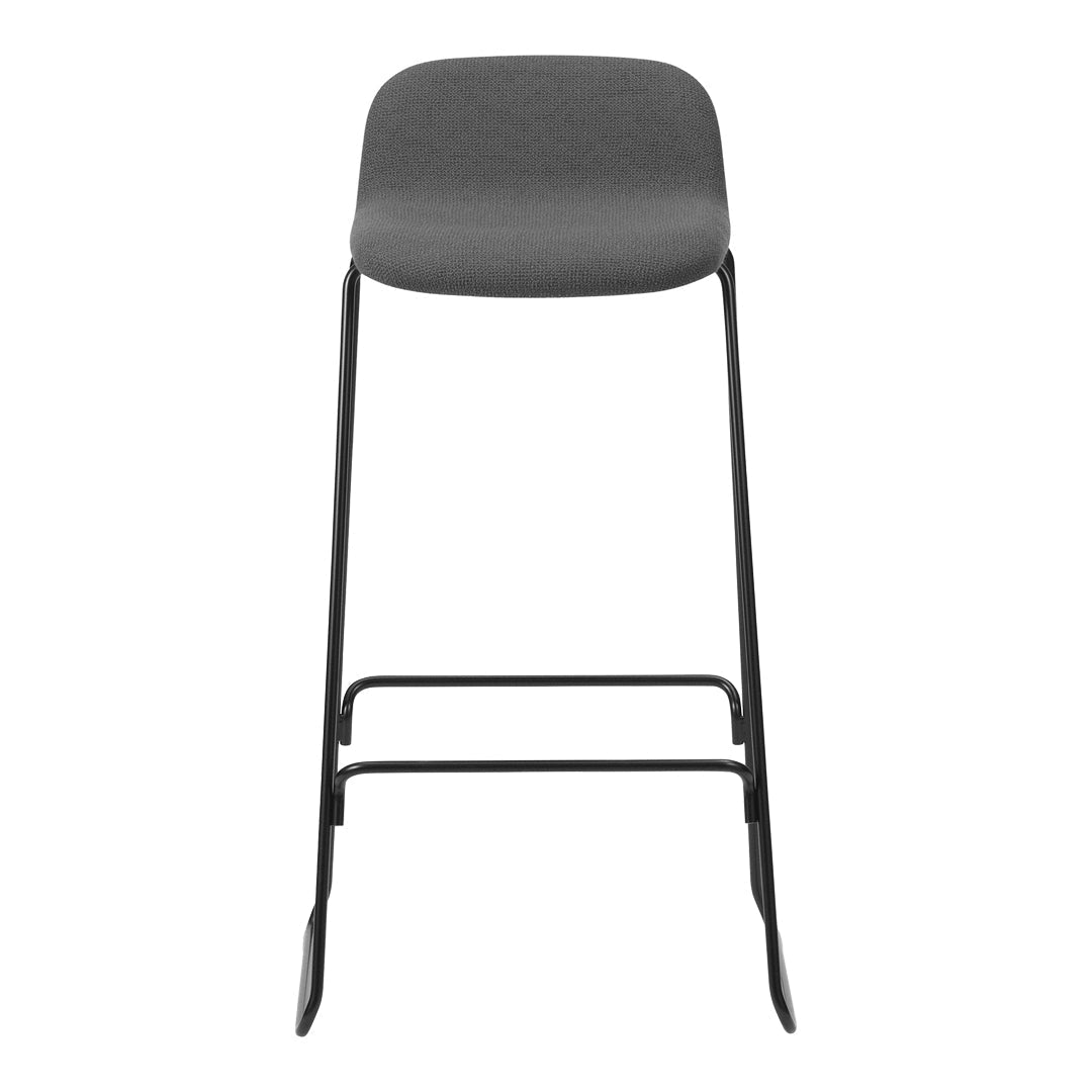 Just Bar Stool with Back - Fully Upholstered Bar Height Stool for Kitchen Island, Home Bar & Breakfast Nook - Comfortable & Stylish Seating Solution