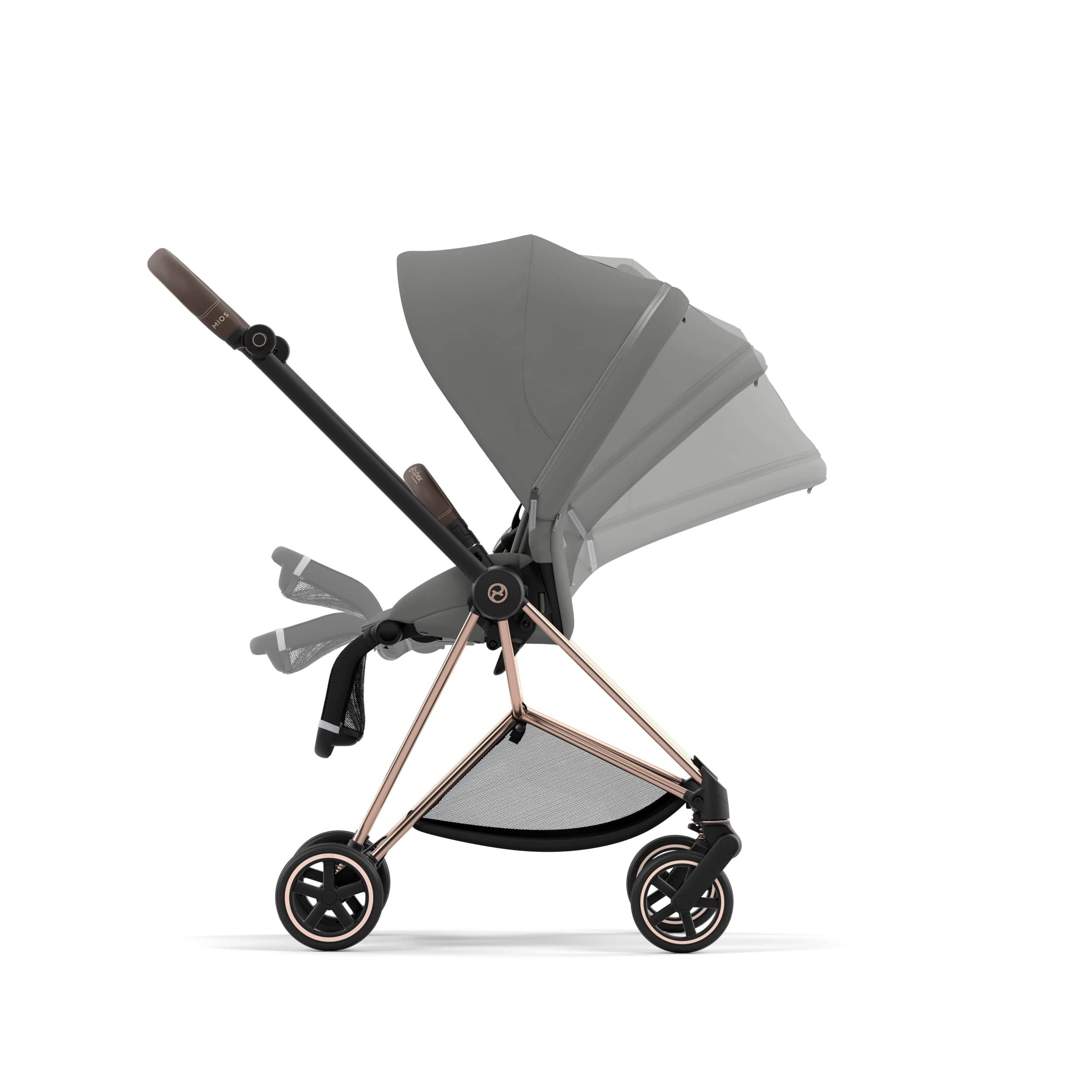Cybex Mios 3 Complete Stroller - Rose Gold & Brown Luxury Baby Stroller | Lightweight Compact Travel System for Newborns & Toddlers | Perfect for City Walks, Shopping & Travel