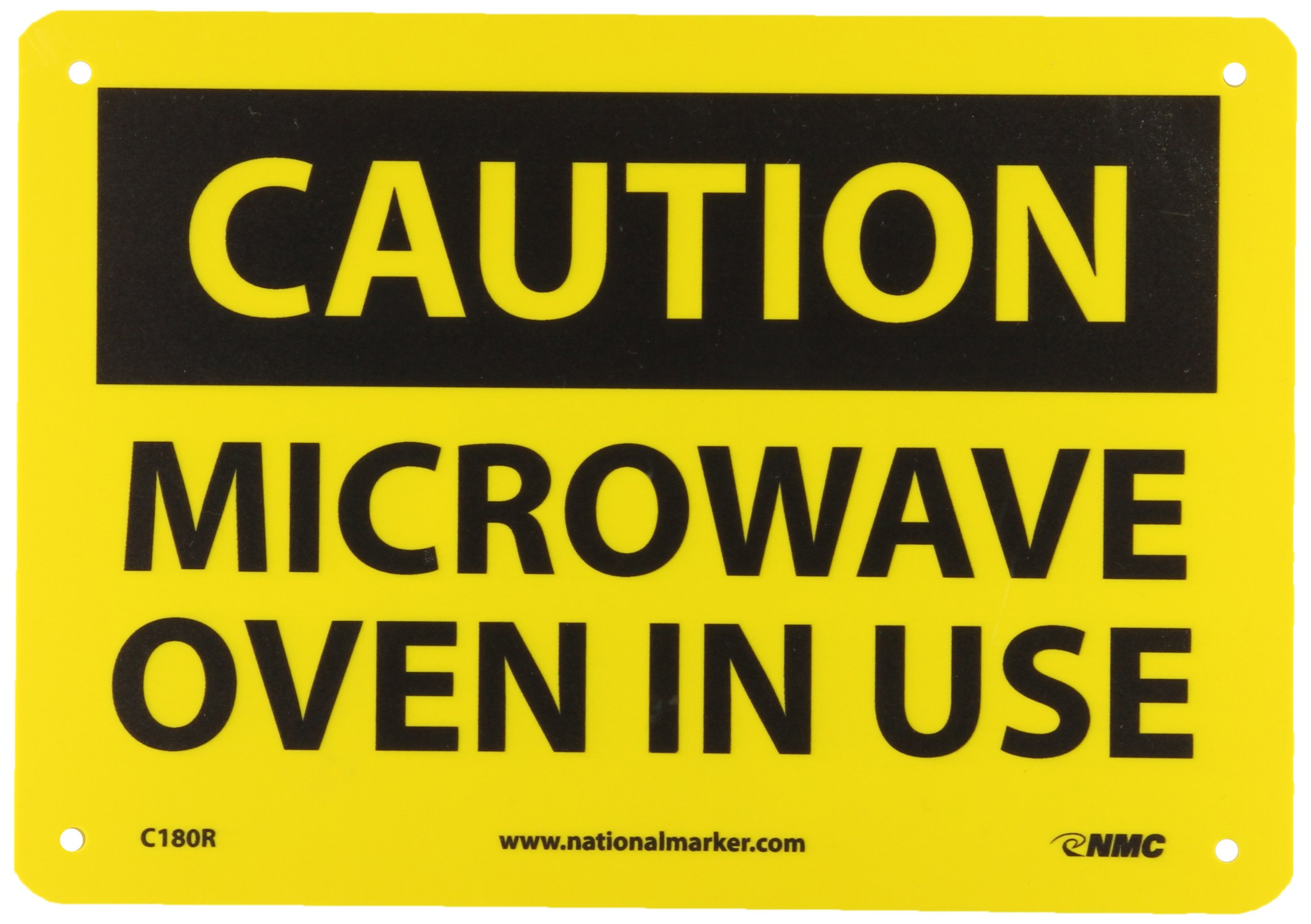 OSHA Compliant CAUTION - MICROWAVE OVEN IN USE Safety Sign | 10