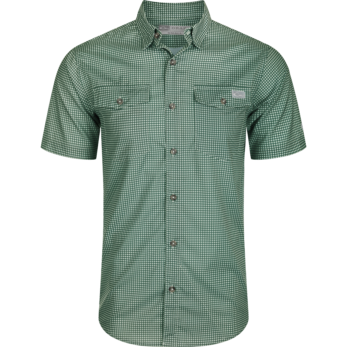 Men's Fraternity Gingham Check Short Sleeve Shirt - Casual Button Down for College, Parties & Summer Outfits