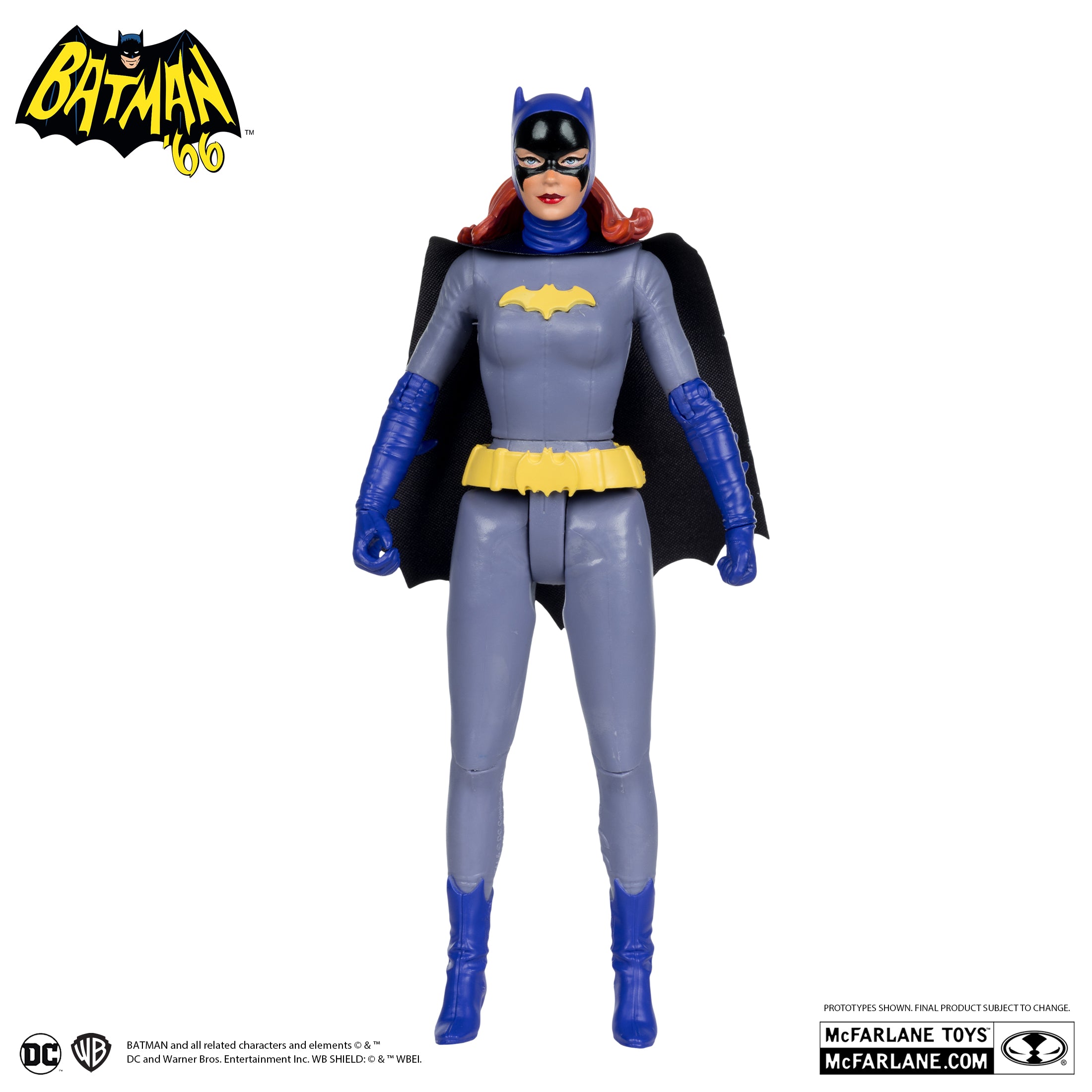 Vintage Batgirl Action Figure - Blue & Grey Costume from Batman Classic TV Series by McFarlane Toys | DC Comics Collectible for Display & Cosplay Inspiration