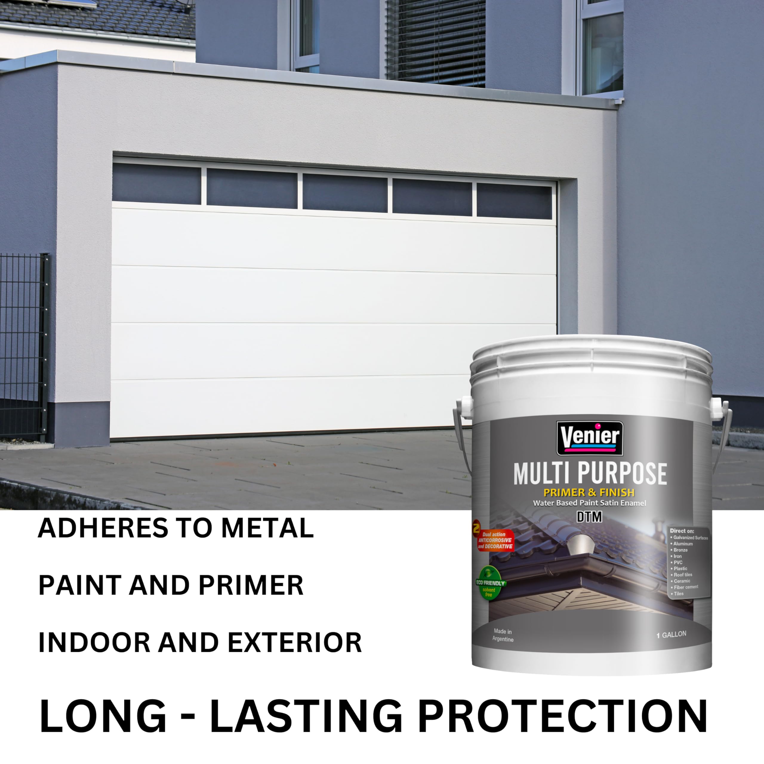Venier White Cabinet Paint - Satin Finish Furniture Paint - 128 Fl Oz (1 Gallon) - All-in-One Paint for Cabinets, Furniture & Trim - No Sanding or Priming Required - Multi-Surface Paint for Wood, Metal & More - Perfect for Kitchen Cabinets, Bathroom Vanities & Home Decor Projects