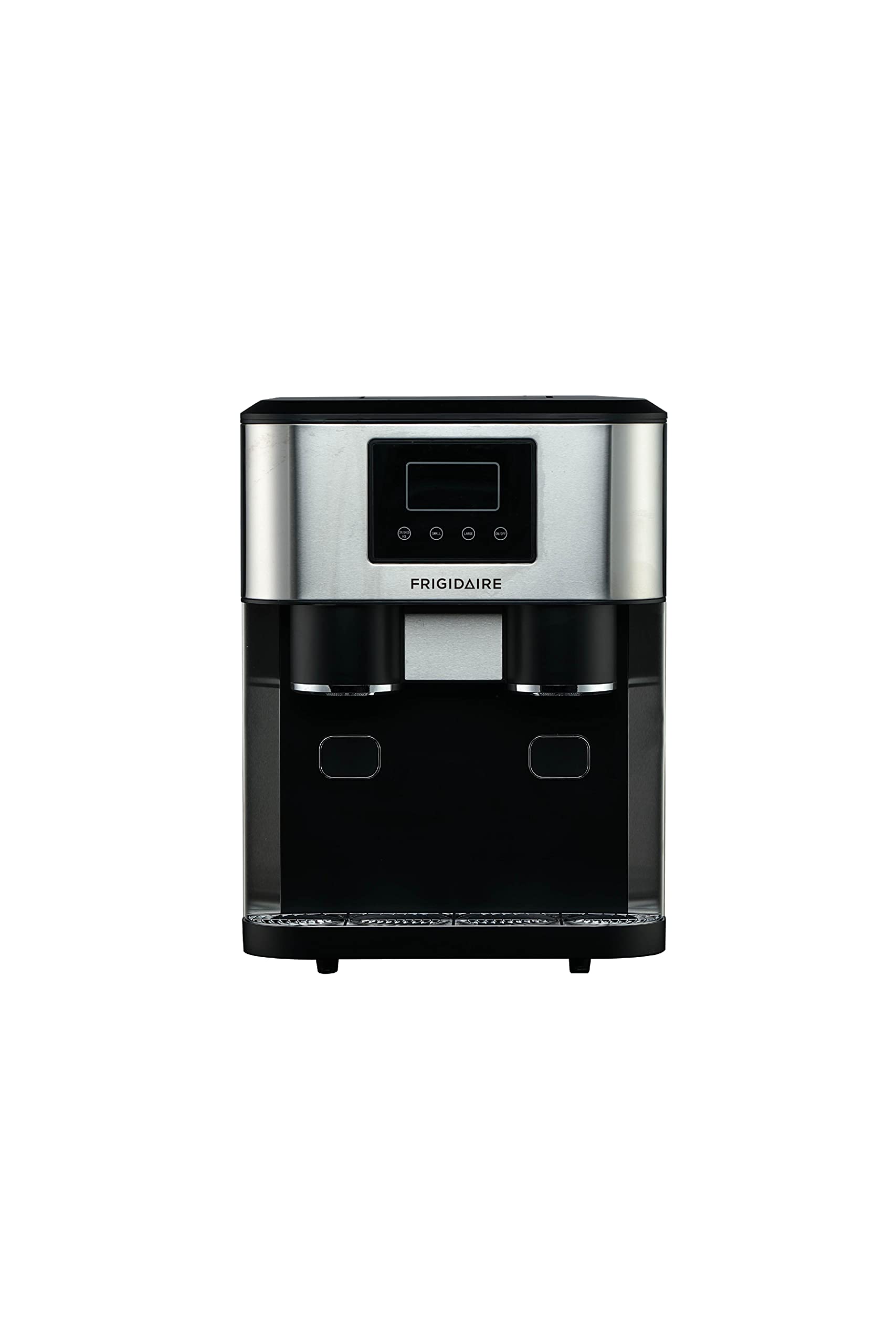 Frigidaire EFIC245-SS 3-in-1 Countertop Ice Maker & Crusher - 33 lbs/24H, Dual Function (Crunchy Nugget & Cube Ice), Built-in Water Dispenser - Perfect for Home Bars, Parties, and Office Use