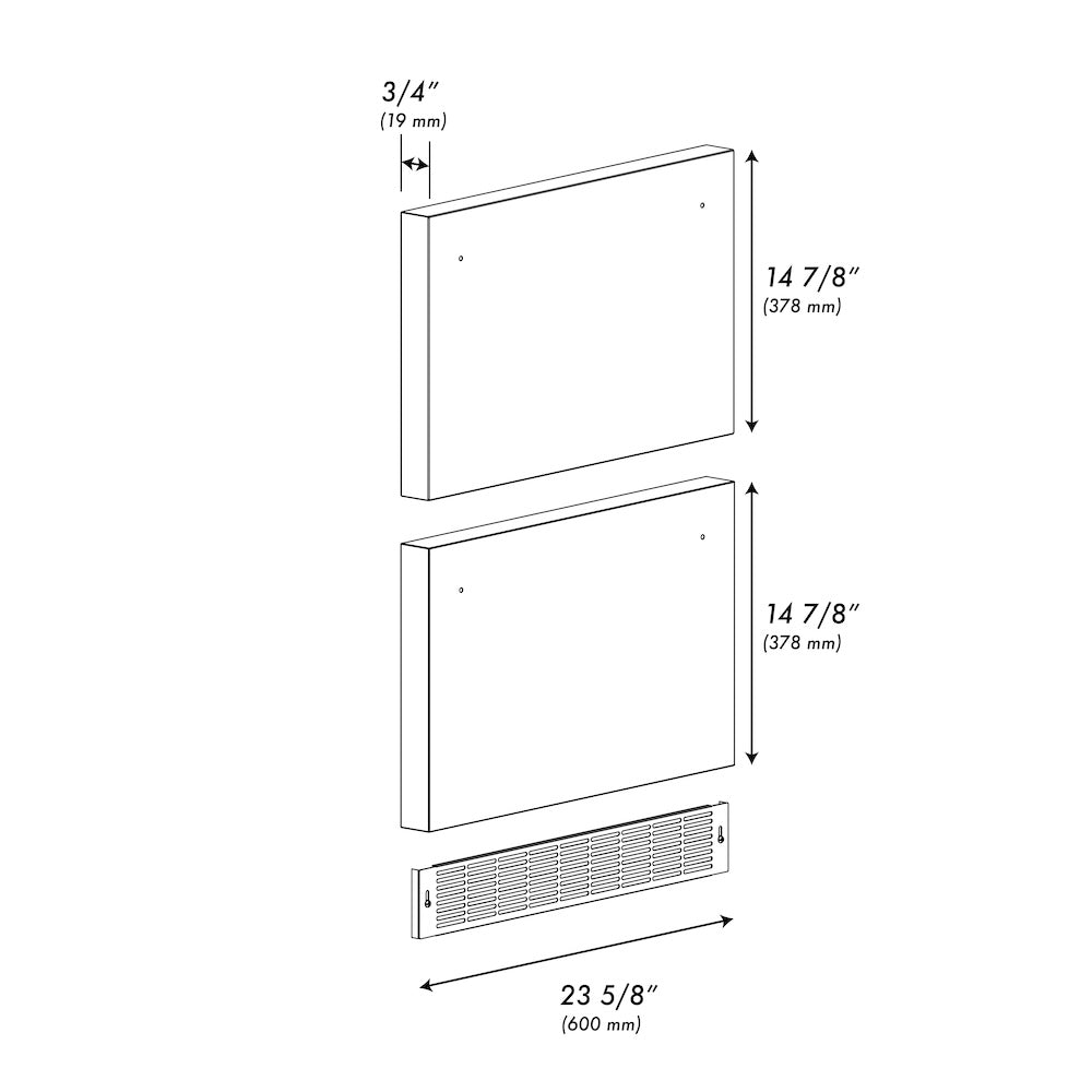 ZLINE 24 Inch Stainless Steel Refrigerator Drawer Panels - Custom Color Options (RDPO 24) | Premium Kitchen Appliance for Modern Home & Restaurant Use