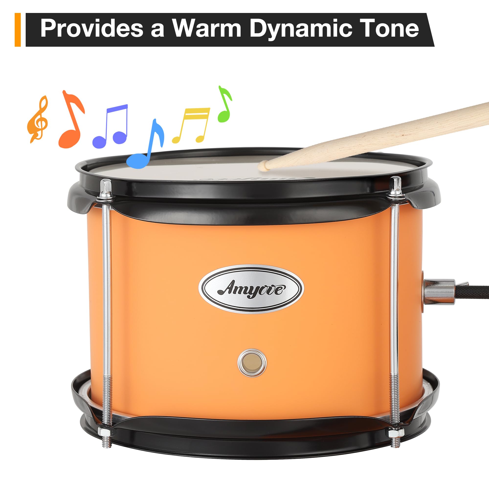 **3-Piece Kids Drum Set for Beginners - Complete Drum Kit with Cymbal, Tom, Bass Drum, Drumsticks & Pedal - Includes Adjustable Drum Stool - Perfect for Boys & Girls (Yellow) - Ideal for Home Play, Birthday Gifts & Early Music Education**