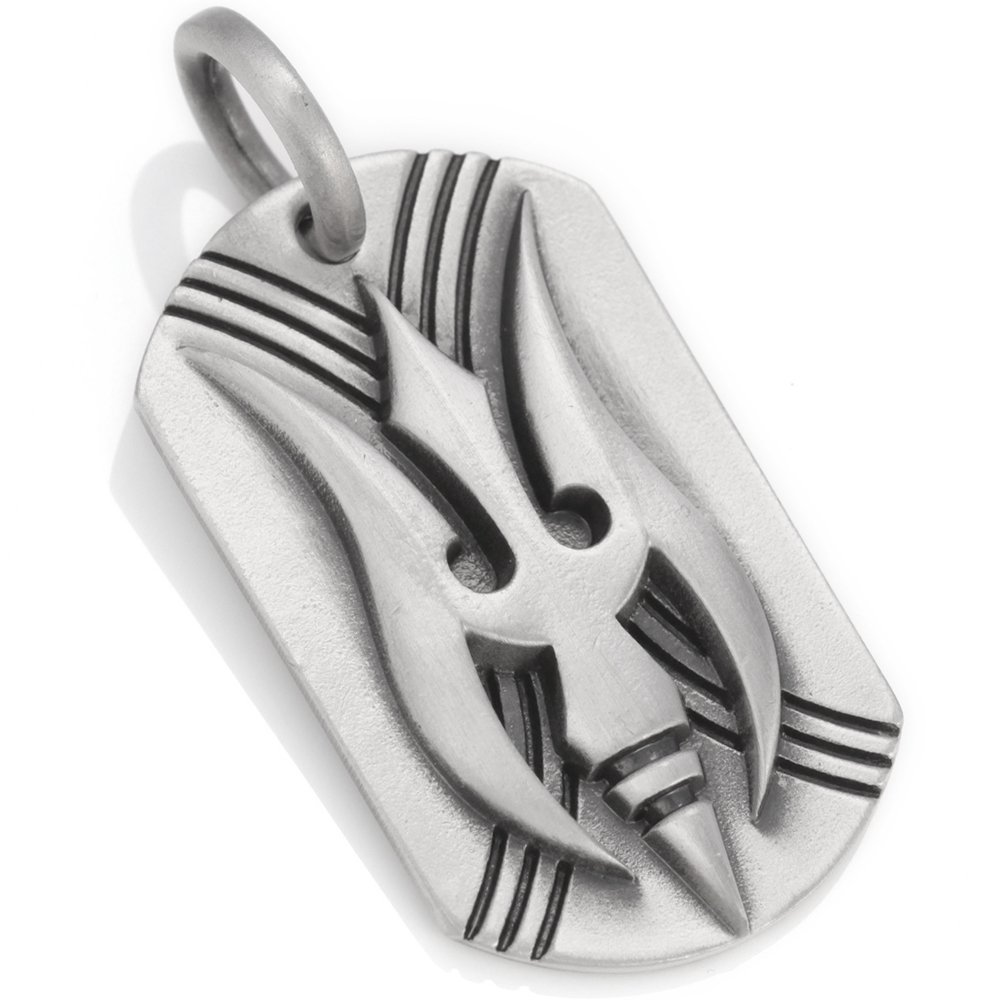 Suisei Voyager Spirit Men's Stainless Steel Dog Tag Pendant - Military Style Necklace for Everyday Wear, Gifts & Outdoor Adventures
