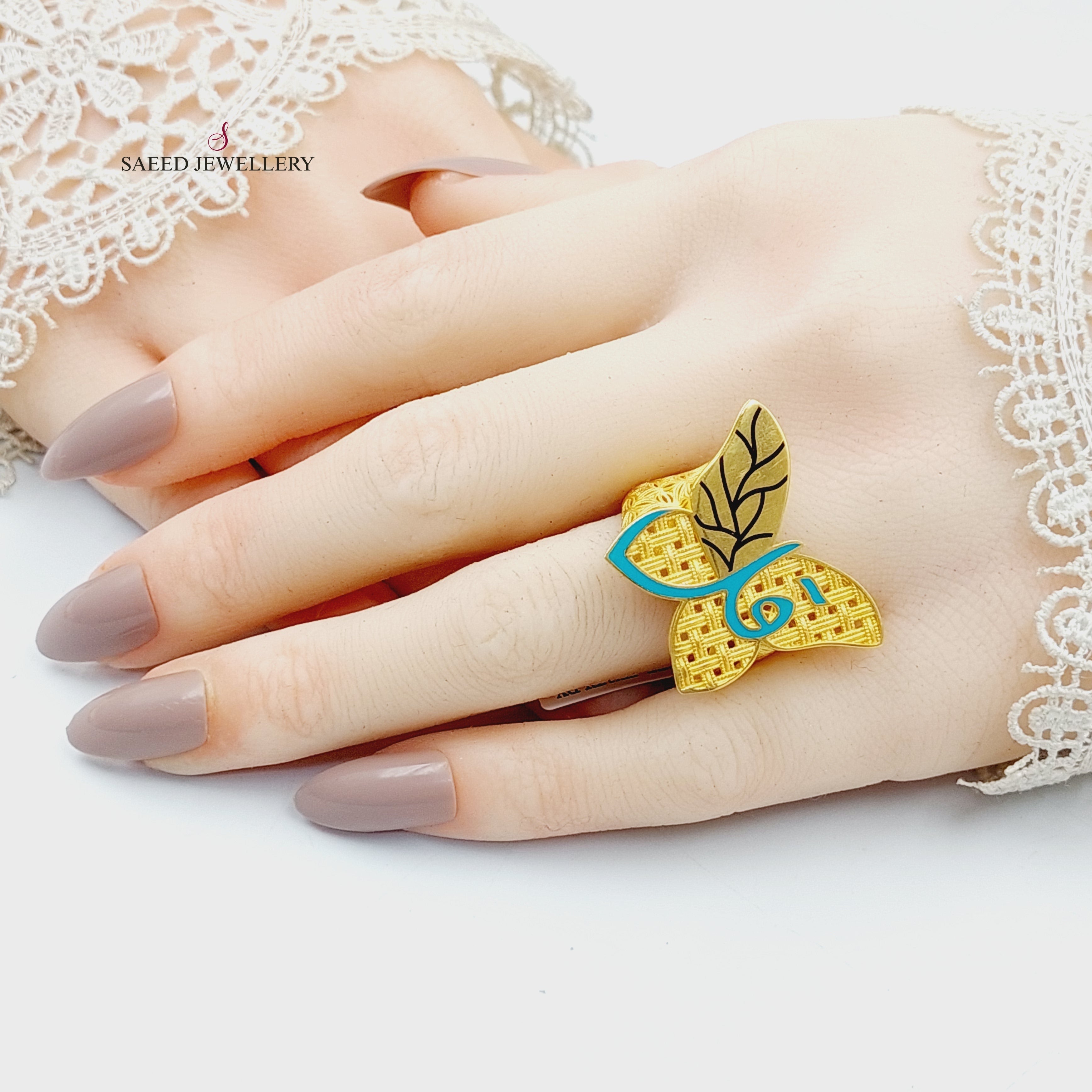 Enameled Butterfly Ring for Women - Elegant Handmade Jewelry Gift for Her - Perfect for Valentine's Day, Anniversary & Special Occasions