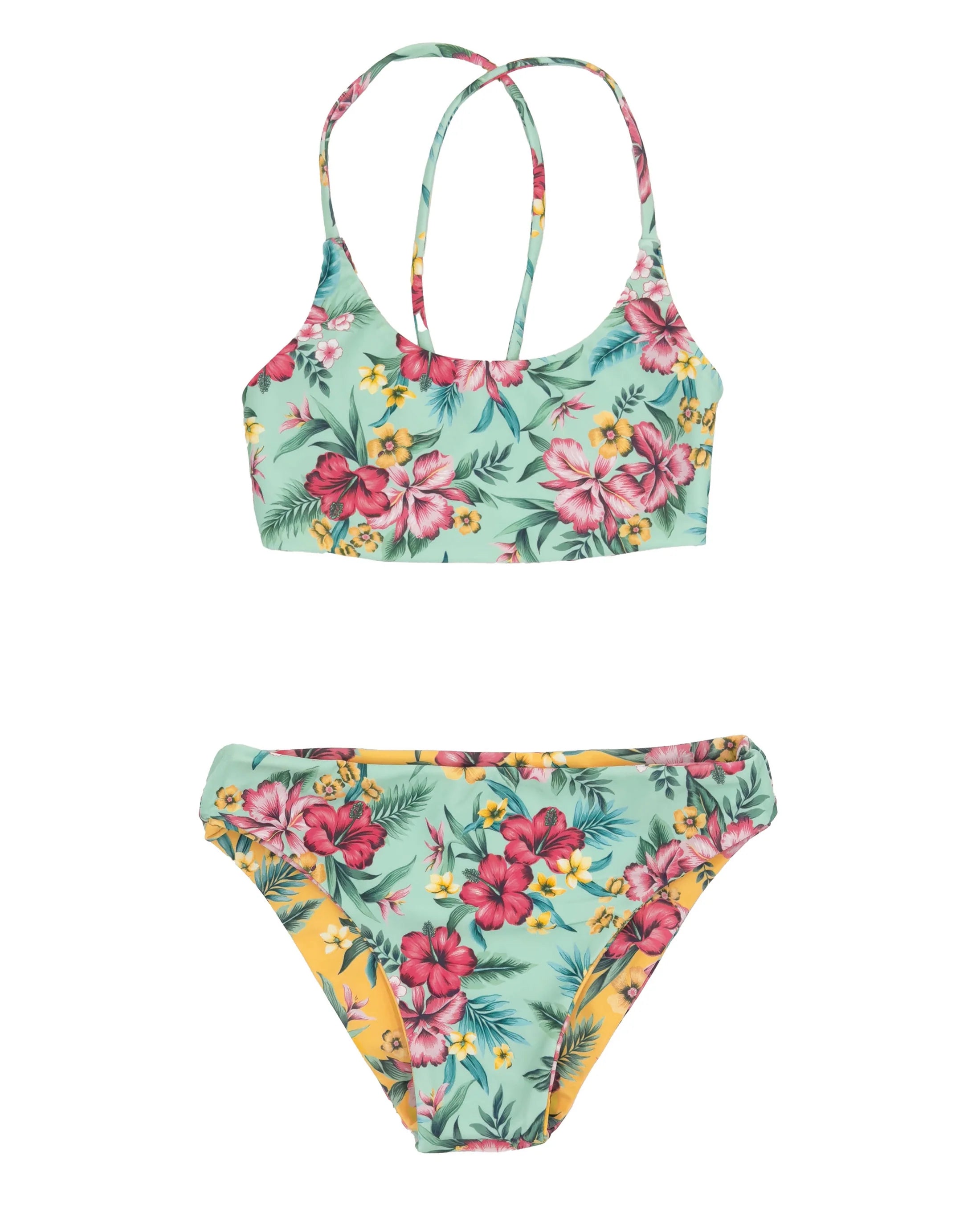 Girls' Waverly Reversible Bikini Swimsuit - 2-Piece Adjustable Bikini Set for Women & Teens - Perfect for Beach, Pool & Summer Vacations