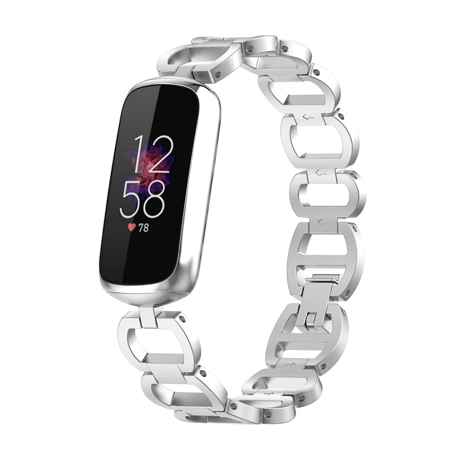 Chofit Stainless Steel Band for Fitbit Luxe - Adjustable Bracelet for Women & Men | Workout & Daily Wear