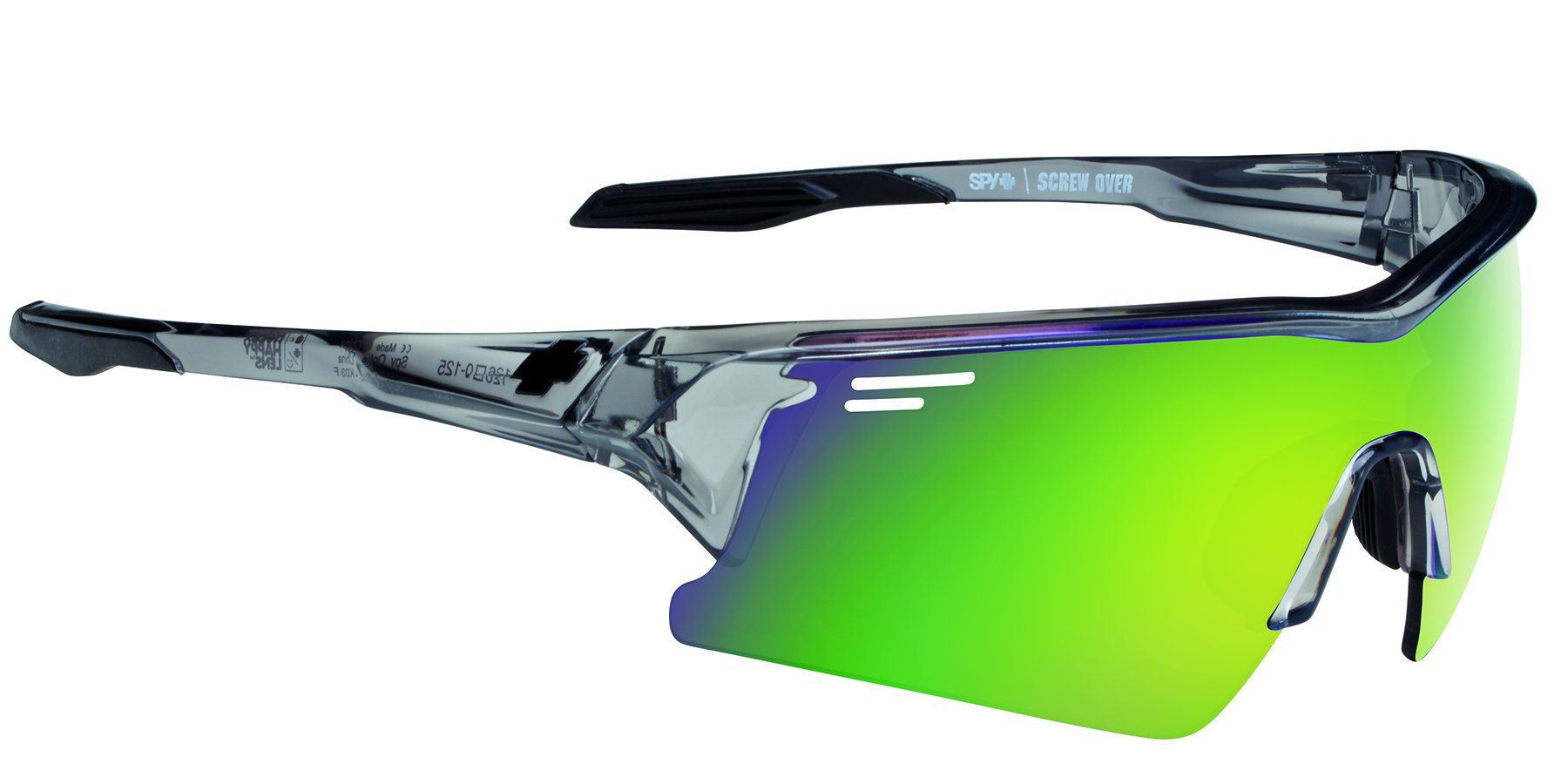 Spy Optics Screw Over Clear Wrap Sunglasses - UV Protection, Lightweight & Stylish for Cycling, Running, and Outdoor Sports