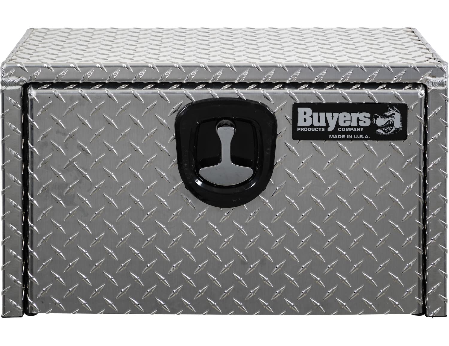 Diamond Tread Aluminum Underbody Truck Tool Box with Compression Latch - 14x12x16 Inch Heavy Duty Storage Box for Pickup Trucks | Made in USA | Perfect for Construction, Landscaping & Automotive Tools Organization