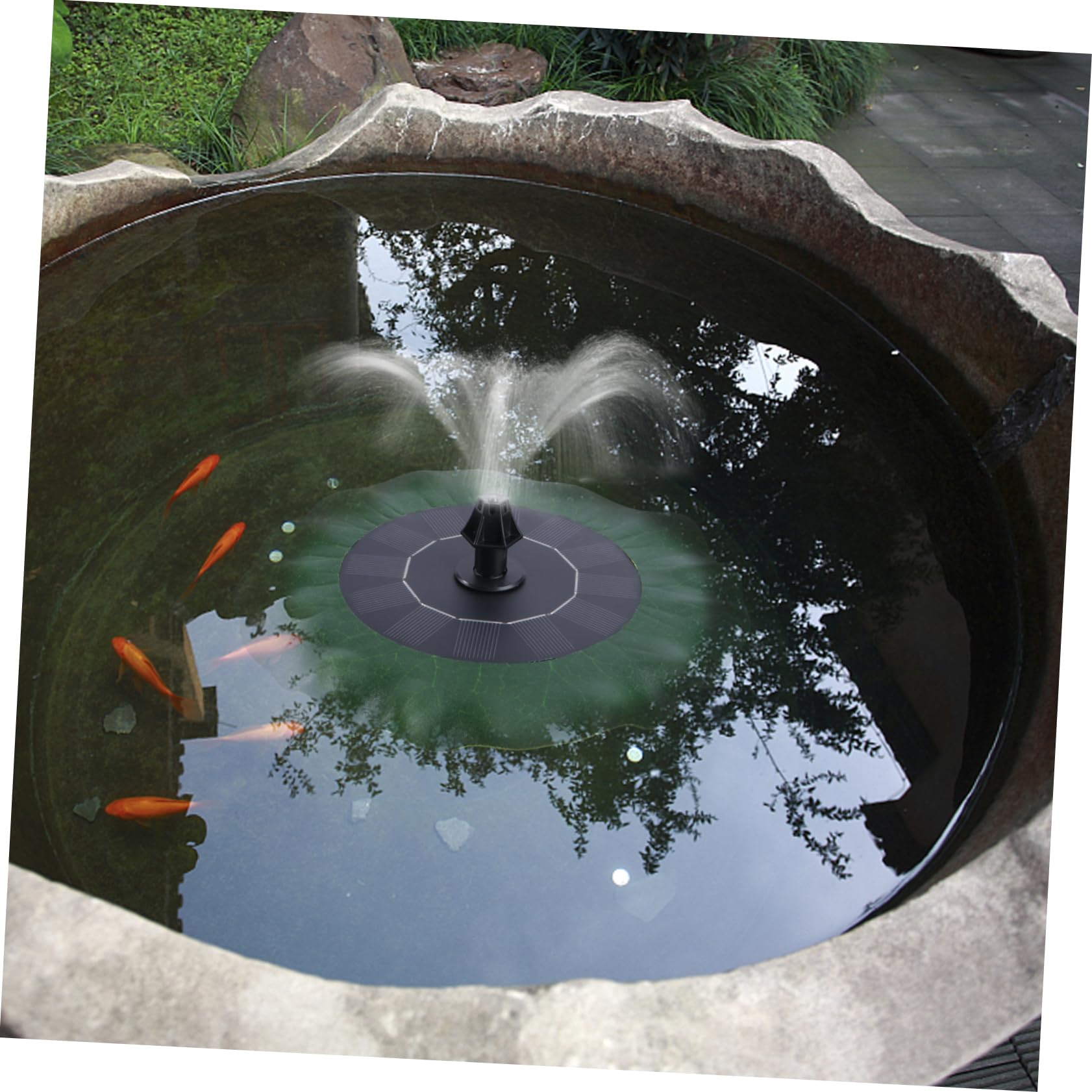 DOITOOL Solar Powered Bird Bath Fountain with Heater - Floating Solar Fountain Pump for Small Ponds, Garden Water Features & Outdoor Decor - Perfect for Backyard, Patio, and Garden Landscaping