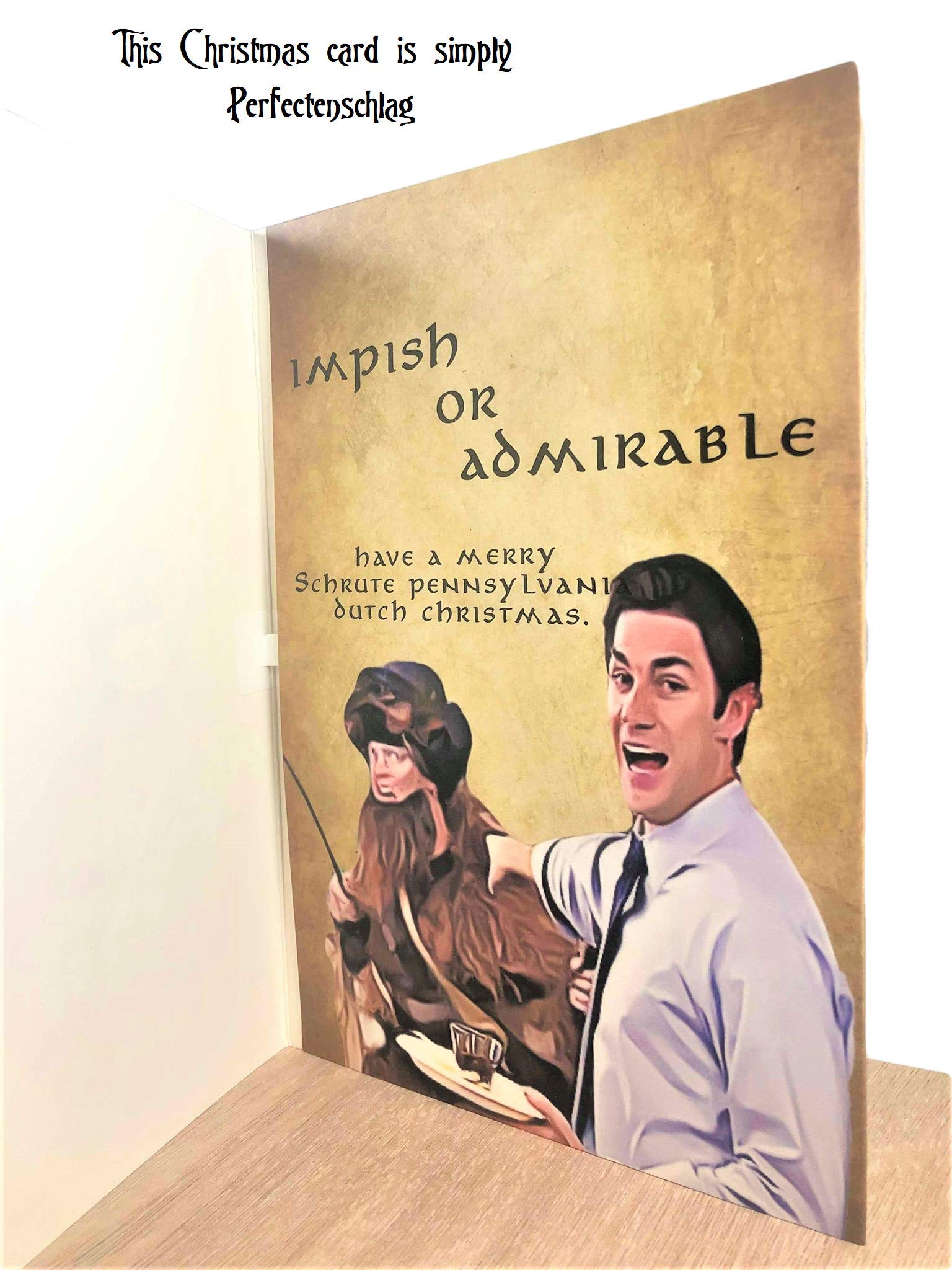 The Office Christmas Cards - Belsnickel Holiday Greeting Cards with Sound Quotes - Perfect for Office Fans, Secret Santa & Holiday Gifts - Playable Dwight Audio Card for Christmas Parties & Festive Decor