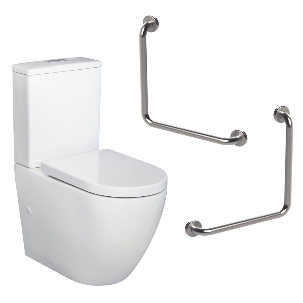 Fienza CARE3A Back to Wall Toilet Care Kit with S-Trap (90-160mm) - Complete Bathroom Toilet Maintenance Set for Easy Cleaning and Installation