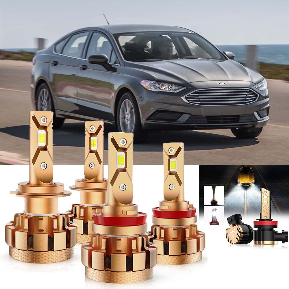 2006-2017 Ford Fusion LED Headlight Bulbs - 14000LM High/Low Beam Canbus Ready Automotive Grade - Perfect for Night Driving & Foggy Conditions
