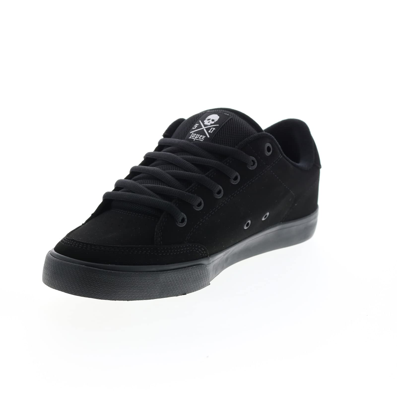 Men's AL50 Black Synthetic Leather Sneakers Size 9 - Comfortable Casual Shoes for Walking, Running & Everyday Wear