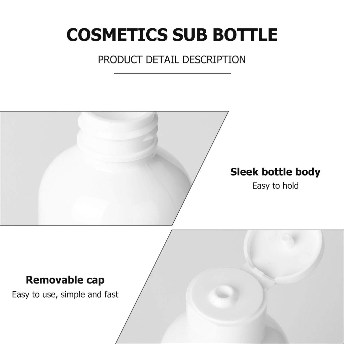 Beaupretty 5-Pack Plastic Squeeze Bottles - 200ml Travel-Sized Refillable Cosmetic Containers for Shampoo, Lotion & Toiletries | Leak-Proof Portable Bottles for Gym, Vacation & Daily Use