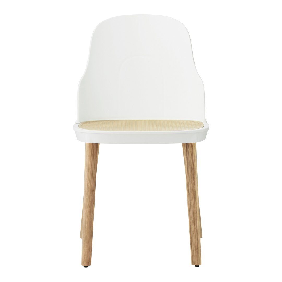 Allez Modern Dining Chair with Wicker Seat - Comfortable Rattan Accent Chair for Kitchen, Dining Room, or Patio