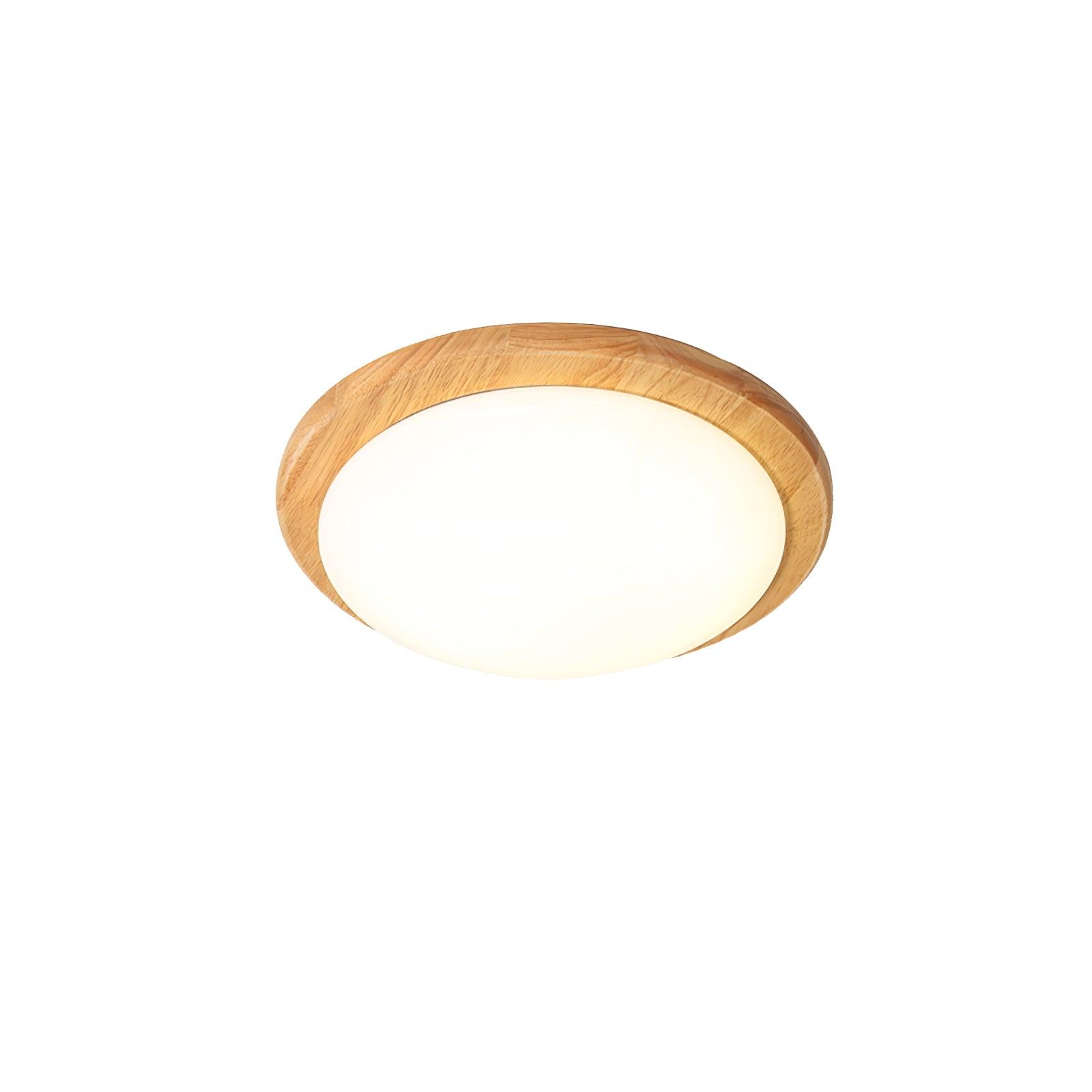 Modern Wooden Drum Ceiling Light Fixture - Handcrafted Natural Wood Pendant Lamp for Living Room, Bedroom, Dining Room & Office Lighting