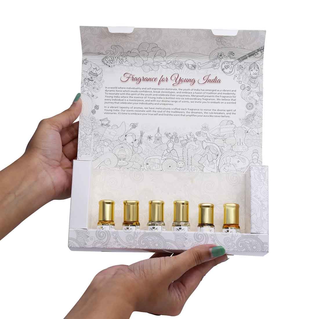 Premium 6-Pack Attar Gift Set for Men & Women | Floral & Sandalwood Perfume Oils | 18ml (6x3ml) Luxury Fragrance Combo | Perfect Gift for Him & Her | Ideal for Weddings, Special Occasions & Daily Wear