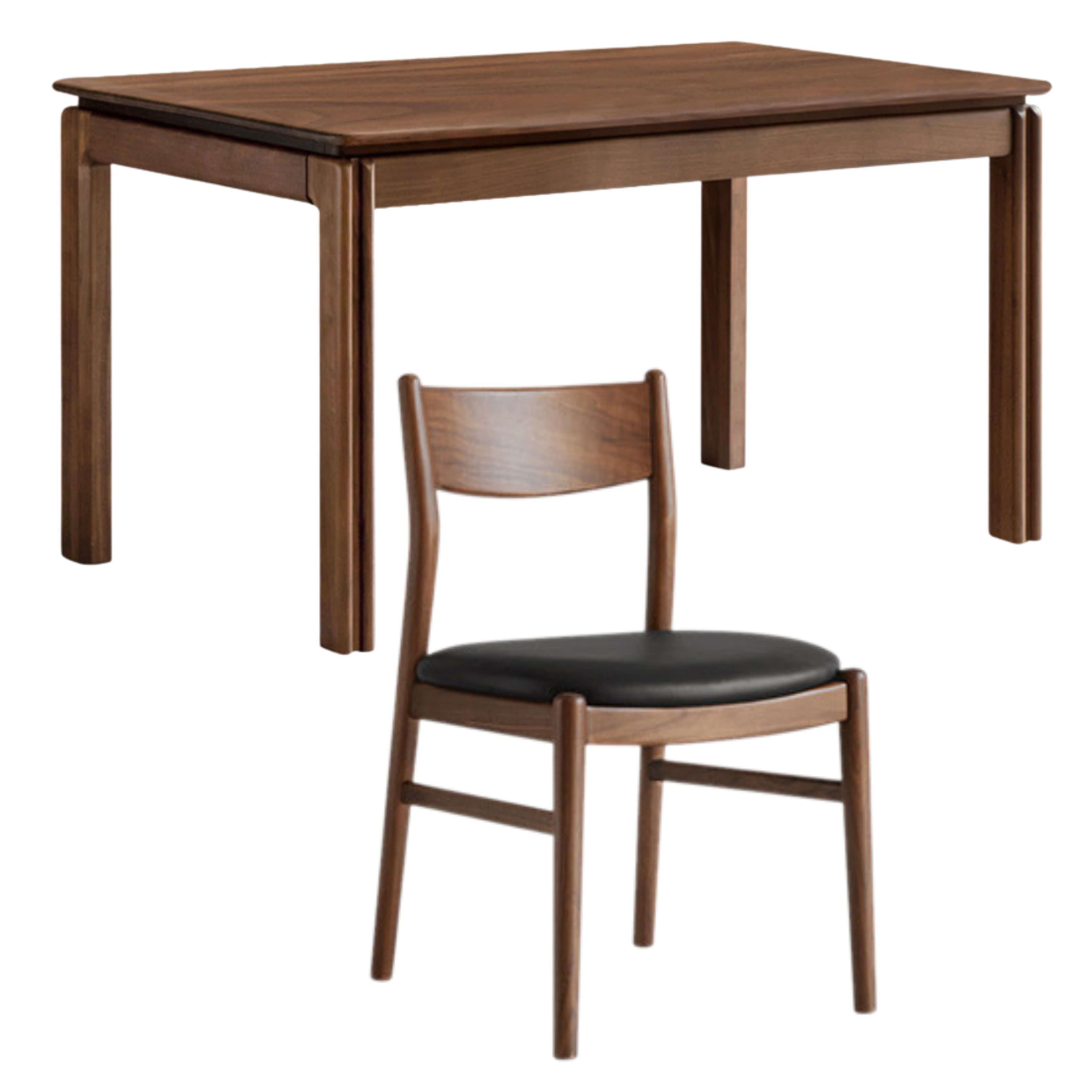 70.9x33.5x29.9 inch /180x85x76 сm / Walnut color/dining table+4 chairs