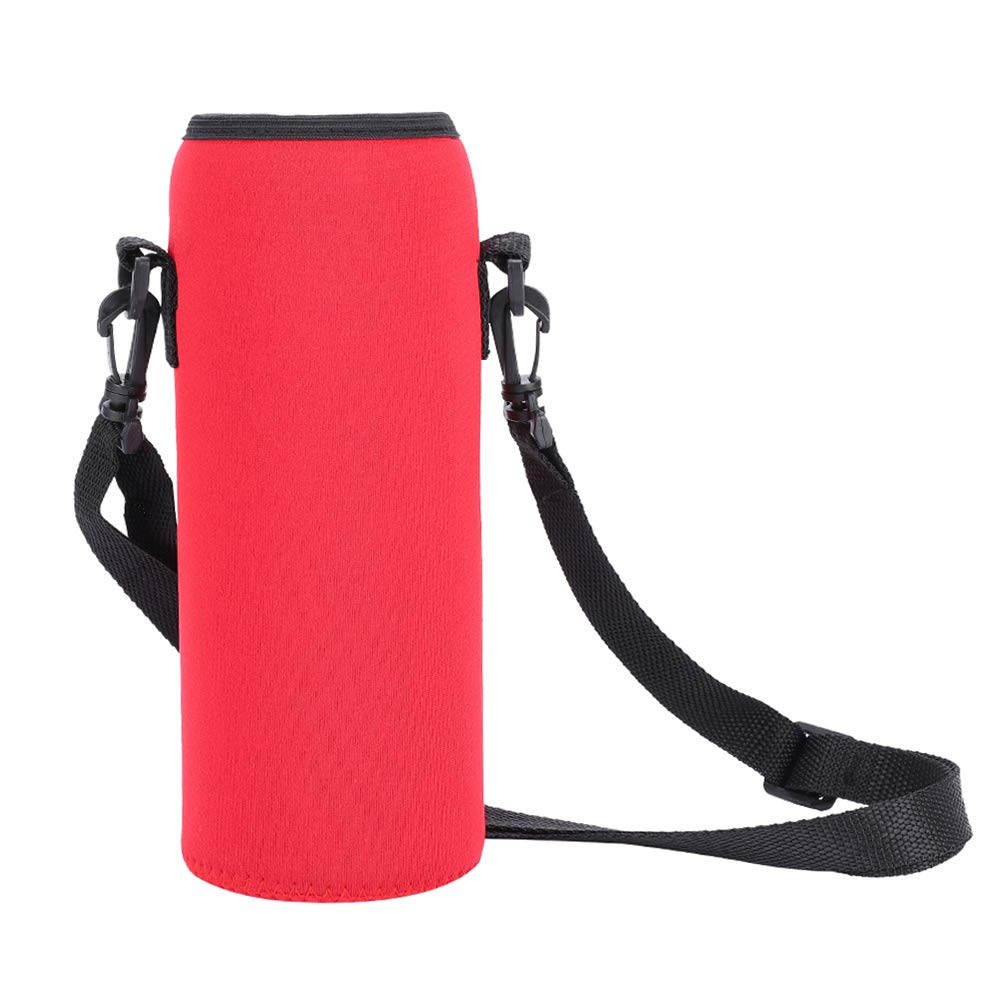**Insulated Water Bottle Cover Pouch - Portable & Heat-Resistant for Travel, Gym, Hiking - Blue & Red Options**