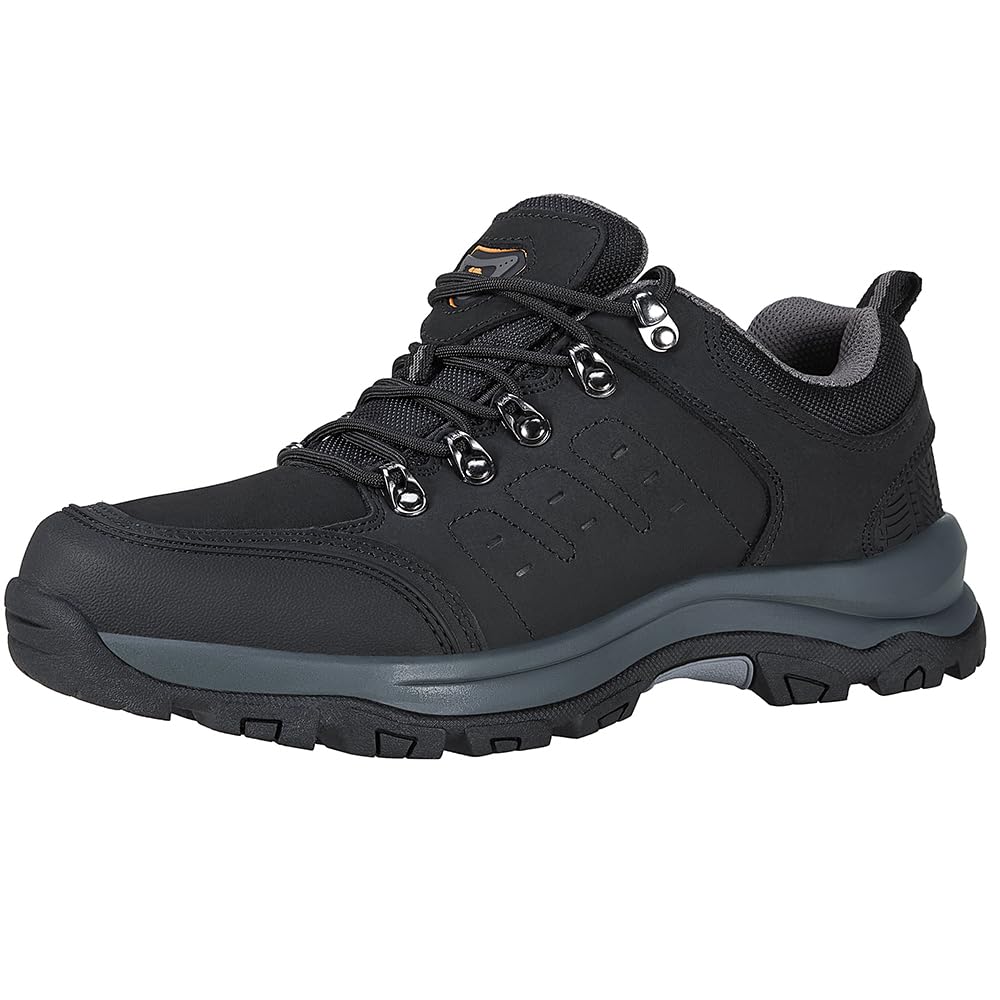 CAMEL CROWN Men's Waterproof Hiking Shoes - Lightweight Comfortable Outdoor Walking Shoes, Low-Cut Work Boots for Men - Perfect for Hiking, Camping, and Construction Work