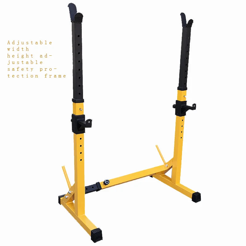 Heavy Duty One Piece Barbell Squat Rack Stand - Adjustable Steel Power Rack for Weightlifting & Strength Training - Perfect for Home Gym, CrossFit & Powerlifting Workouts