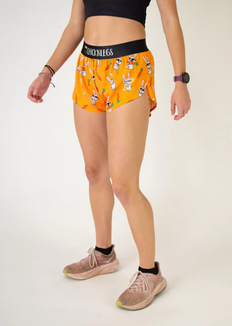 Bad Bunny 1.5 Split Running Shorts for Women - High Waist Athletic Shorts for Workout, Gym & Summer Sports