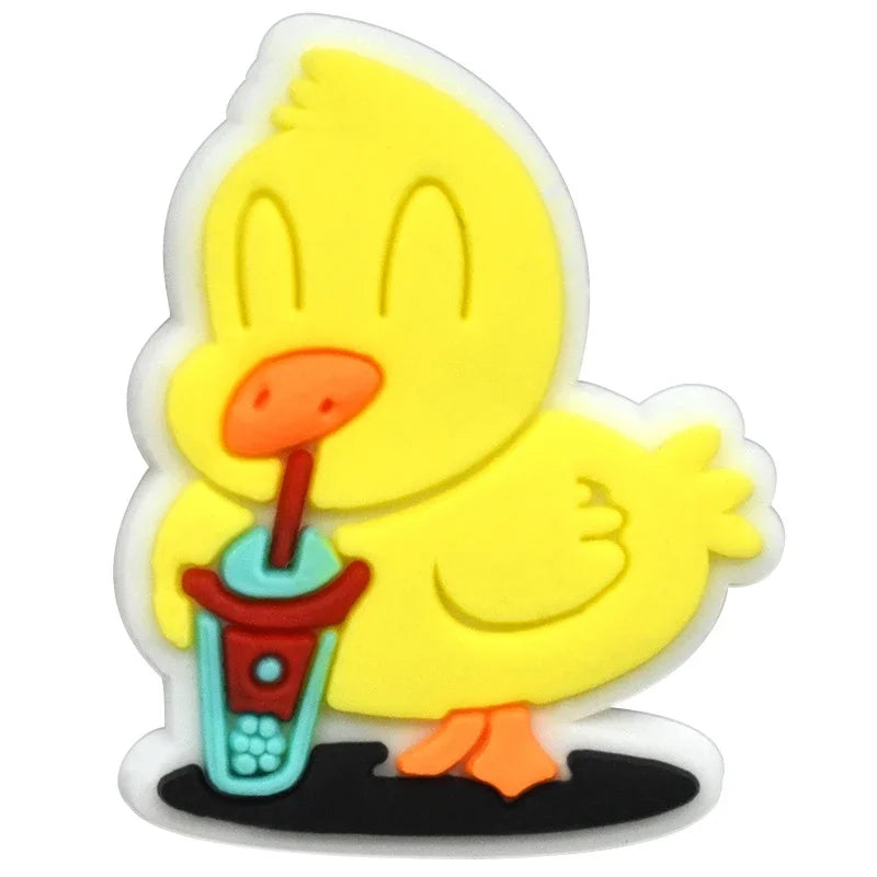 Duck Shoe Charms for Crocs & Sandals - Cute Decor Pins for Kids, Boys, Girls, Men & Women - Perfect for Clogs, Jeans & Buckle Shoes - Fun Accessories for School, Parties & Everyday Wear