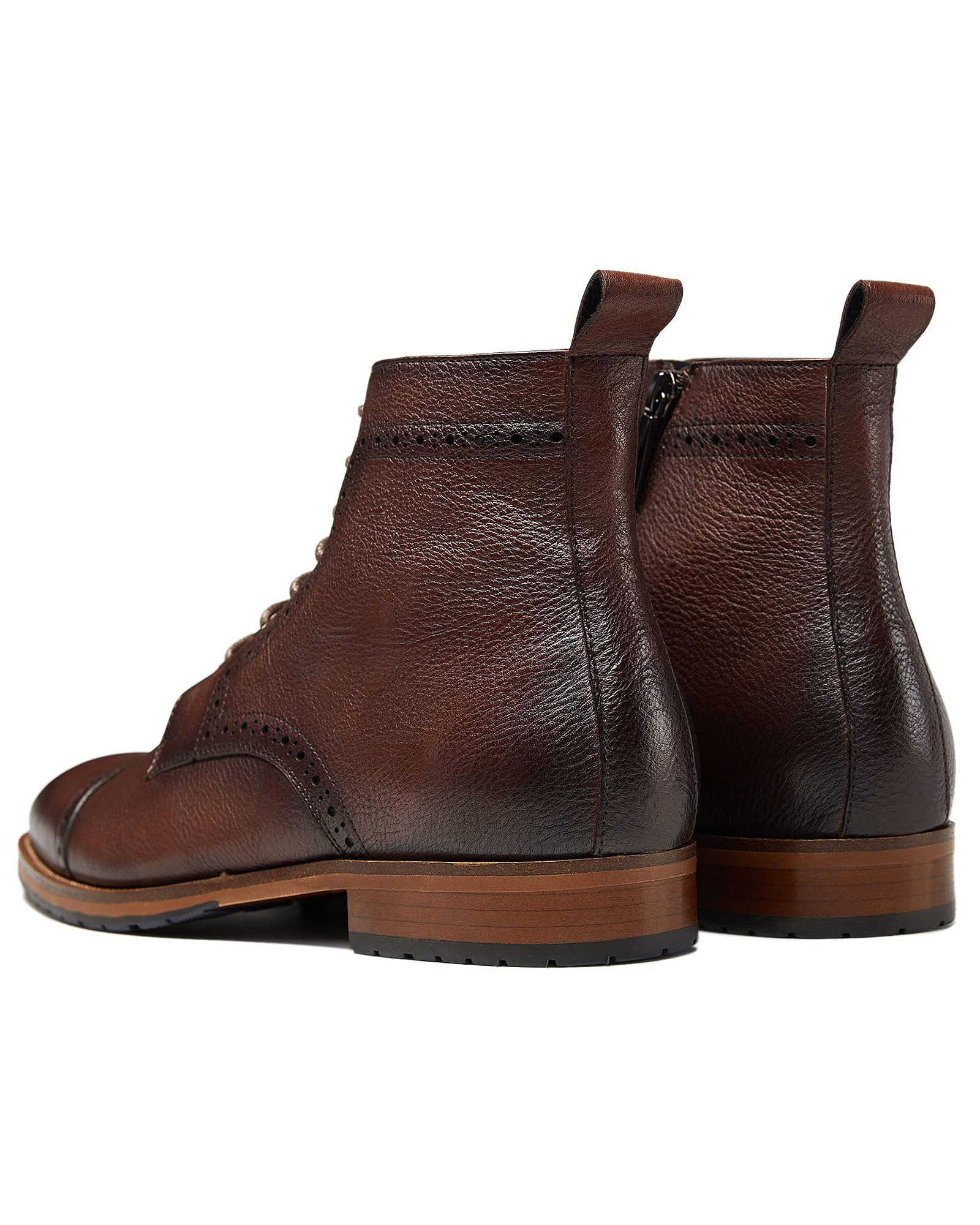 Men's Genuine Leather Motorcycle Boots - Combat & Casual Style for Riding, Work & Outdoor Activities | Durable & Comfortable for Daily Wear