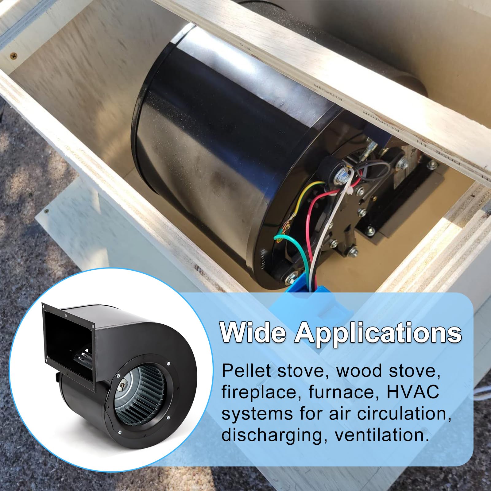 Replacement Blower Motor for Dayton 1TDT8 5C508 & Century JE2J047NS 9459 JE2J047 - 3.3 Inch Diameter HVAC Fan Motor - Perfect for Air Conditioning Units, Furnaces, and Ventilation Systems