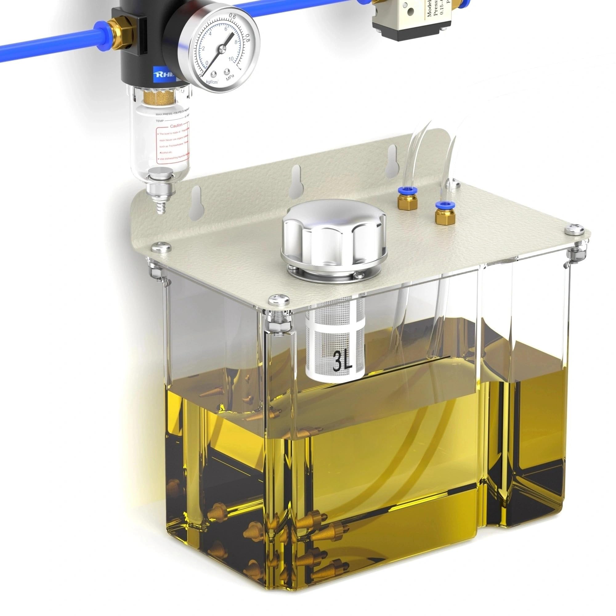 High-Pressure Misting Spray System with Pump & Solenoid Valve - Coolant Lubrication for CNC, Lathe, Milling & Metal Cutting Machines | Perfect for Precision Engraving & Industrial Metalworking Applications