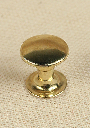 9.0mm x 7.8mm Hollow Rivets - Iron & Brass Fasteners for Leather Craft, Metal Fabrication & DIY Projects