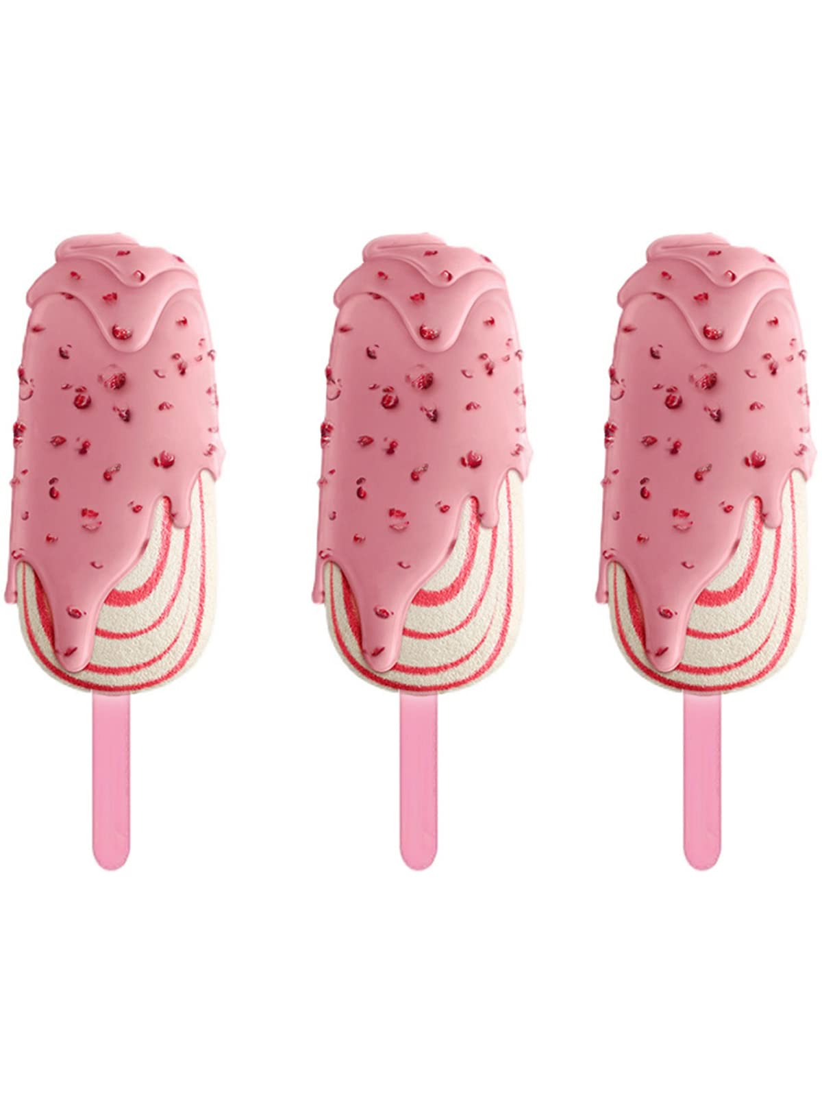 CAKE DECOR™ Rose Gold Acrylic Ice Cream Sticks (10pcs) - Perfect for Cakesicles, Popsicles, Candy Making & DIY Dessert Decorations
