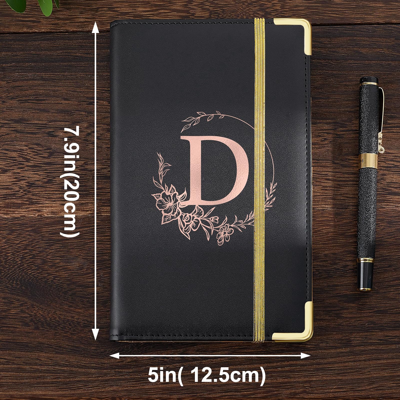 Professional Server Book for Waitresses - PU Leather Alphabet Waitress Book with Zipper Pocket, Black Waiter Notebook for Restaurant Staff (Fits Server Apron, Perfect for Order Taking & Tip Tracking)
